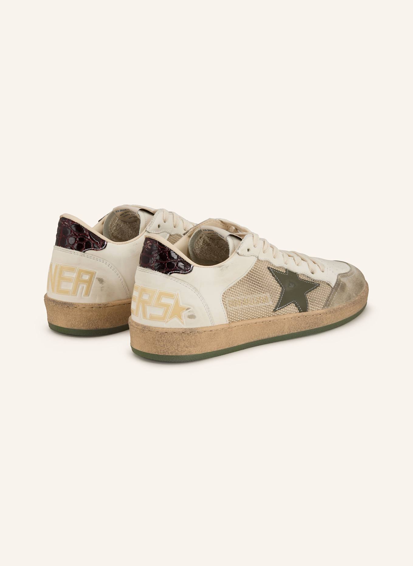 GOLDEN GOOSE Sneaker BALL STAR: BEIGE/ ECRU/ GRAU