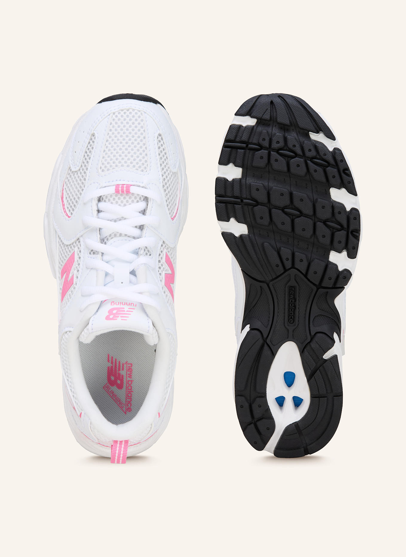 new balance Sneaker 530: WEISS/ ROSA