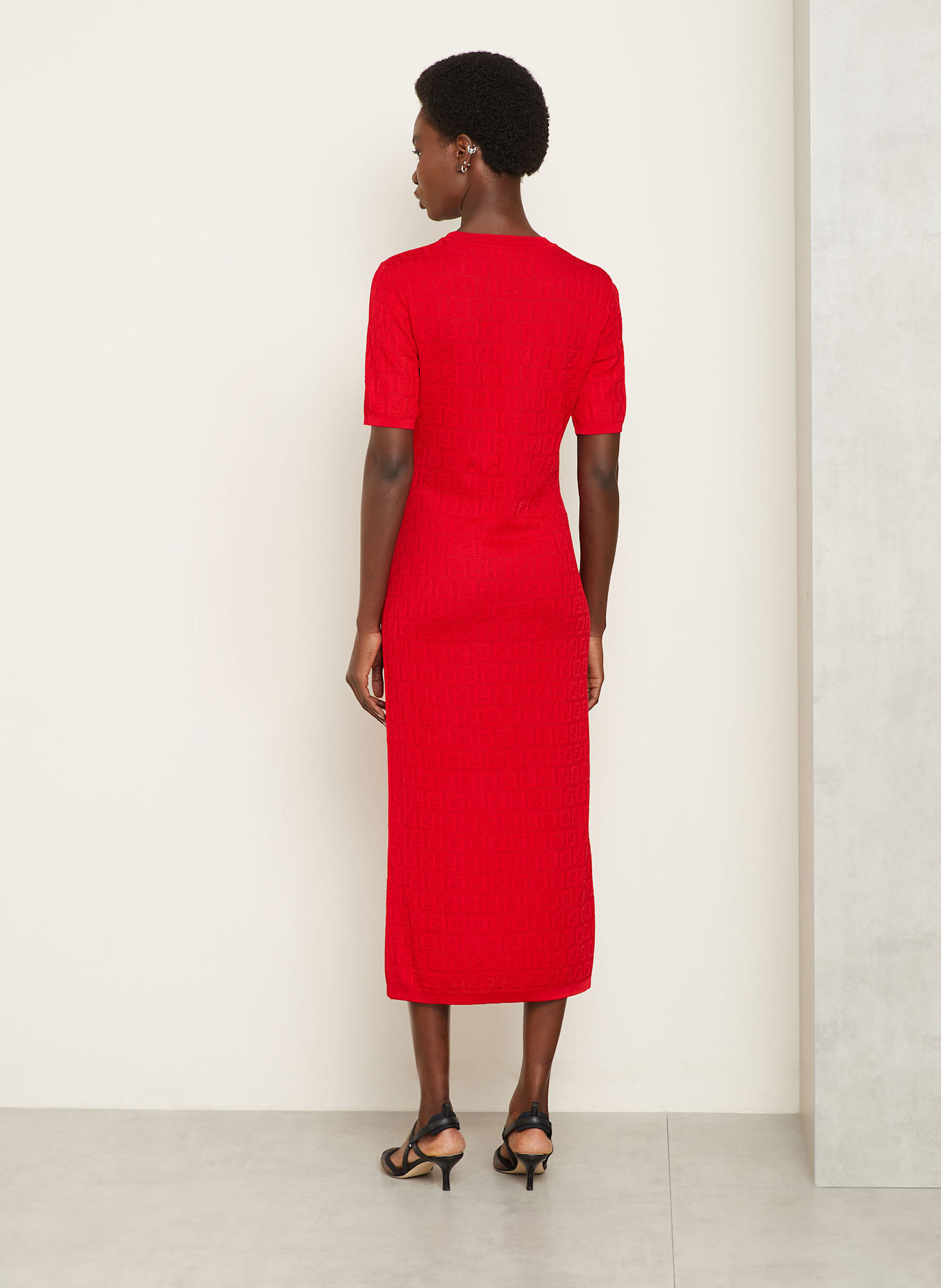 FENDI Knit dress in red