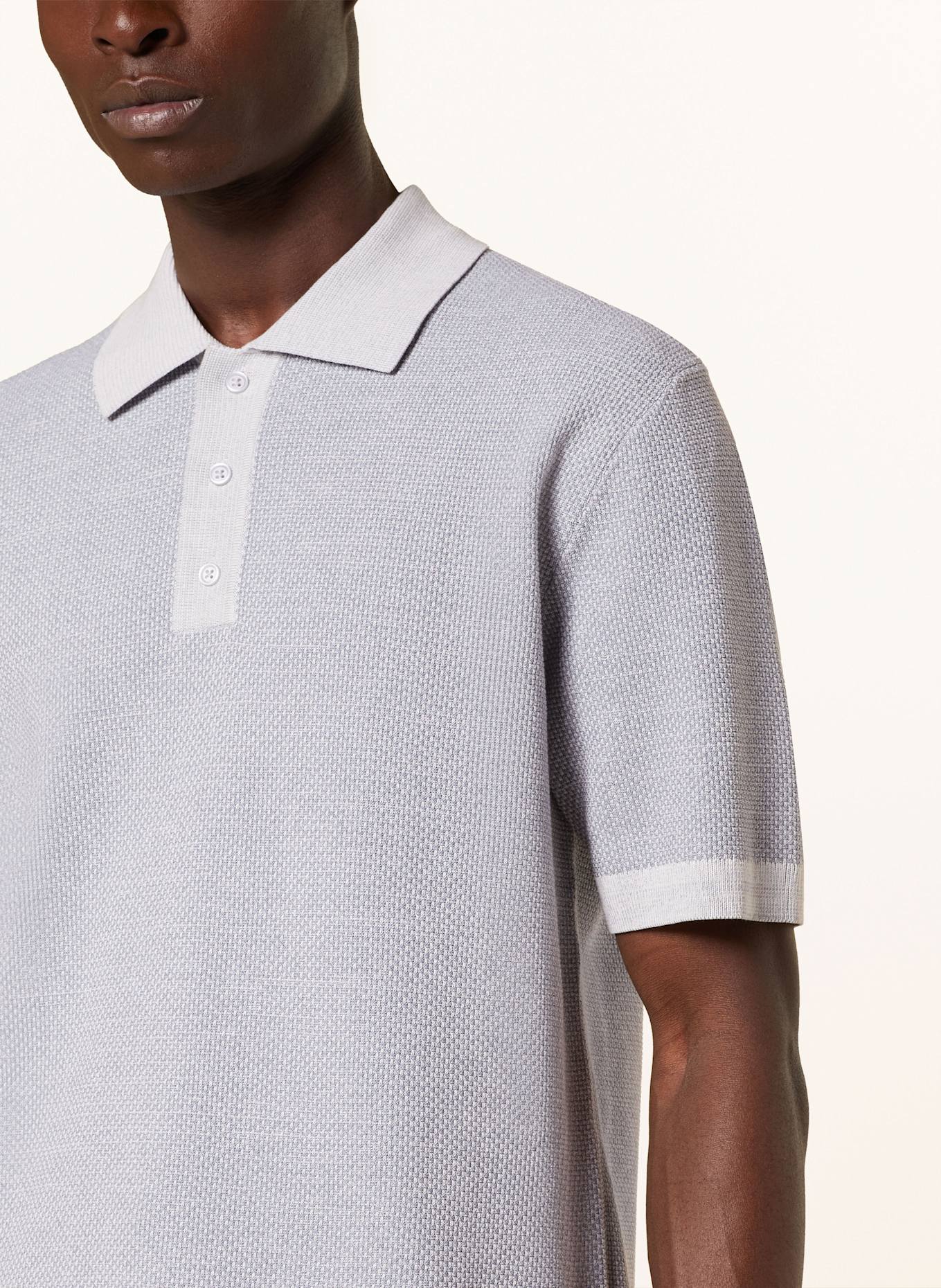 DRYKORN Strick-Poloshirt TAMIAN Relaxed Fit: BLAUGRAU