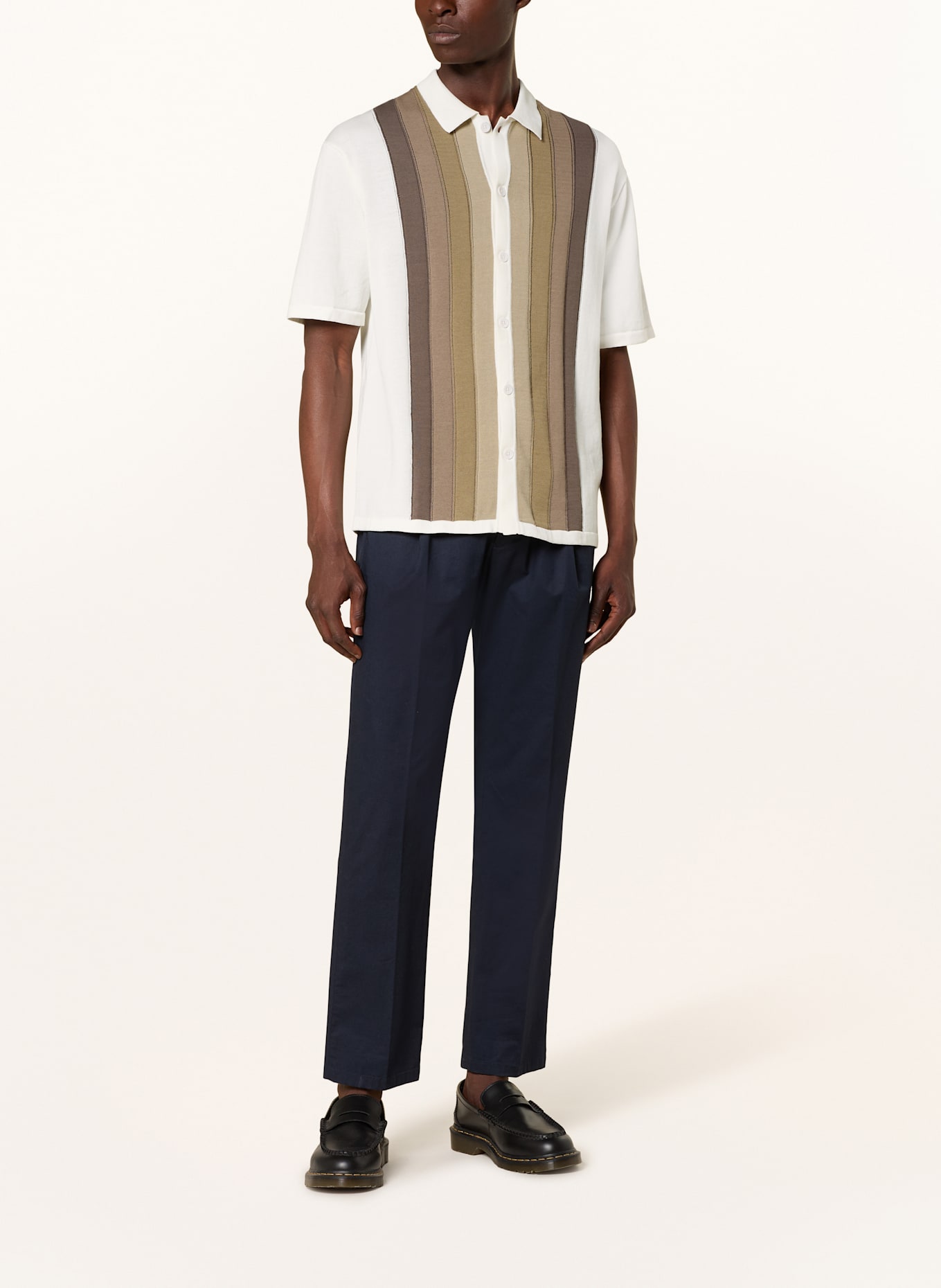 DRYKORN Strickhemd DANTTE Relaxed Fit: ECRU/ BRAUN