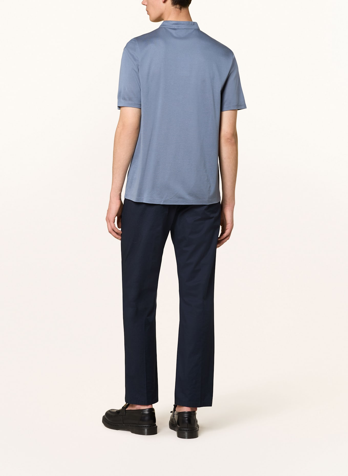 DRYKORN Jersey polo jumper shirt LOUIS: GRAY