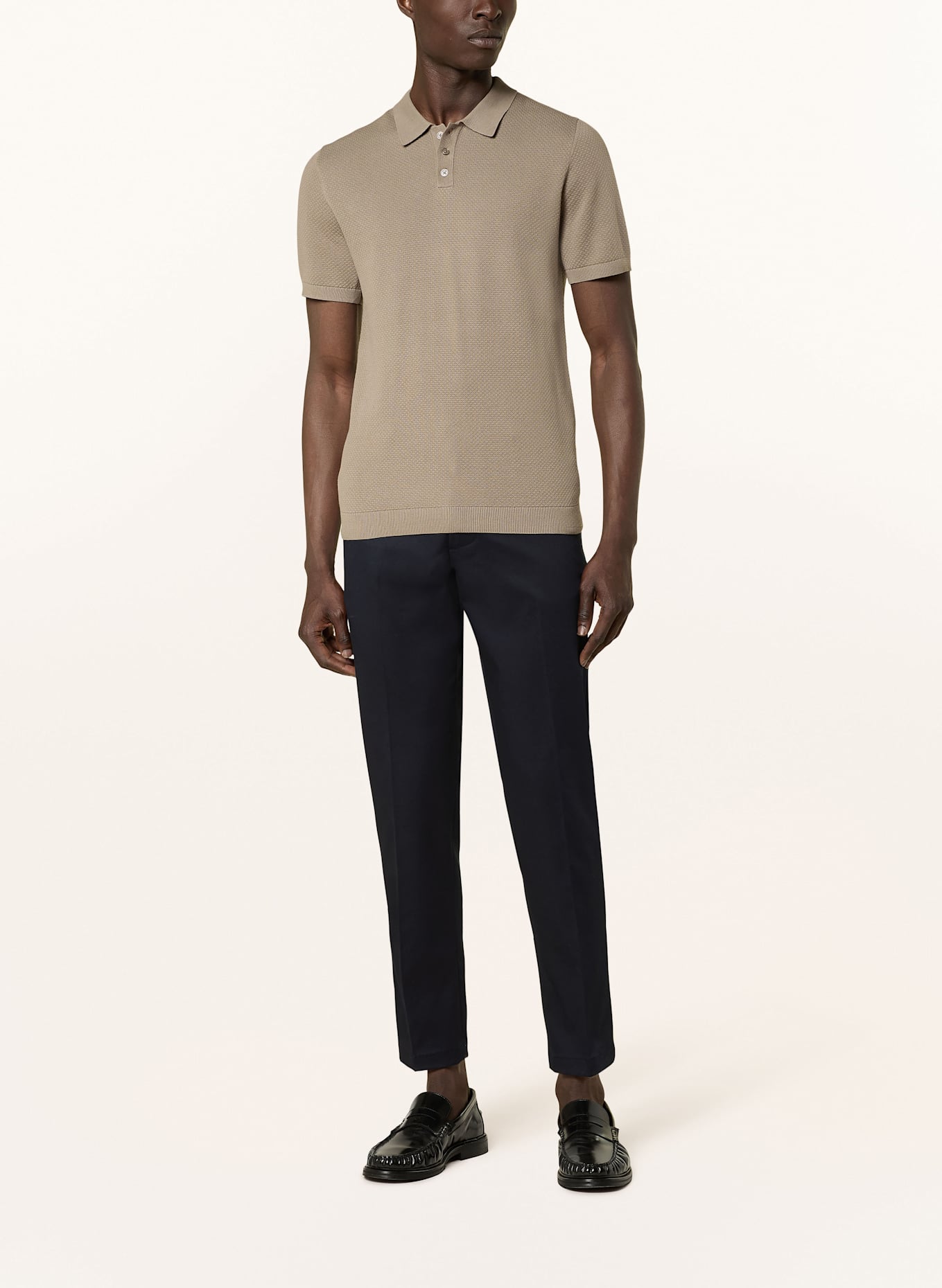 DRYKORN Strick-Poloshirt TRITON Regular Fit: DUNKELBRAUN