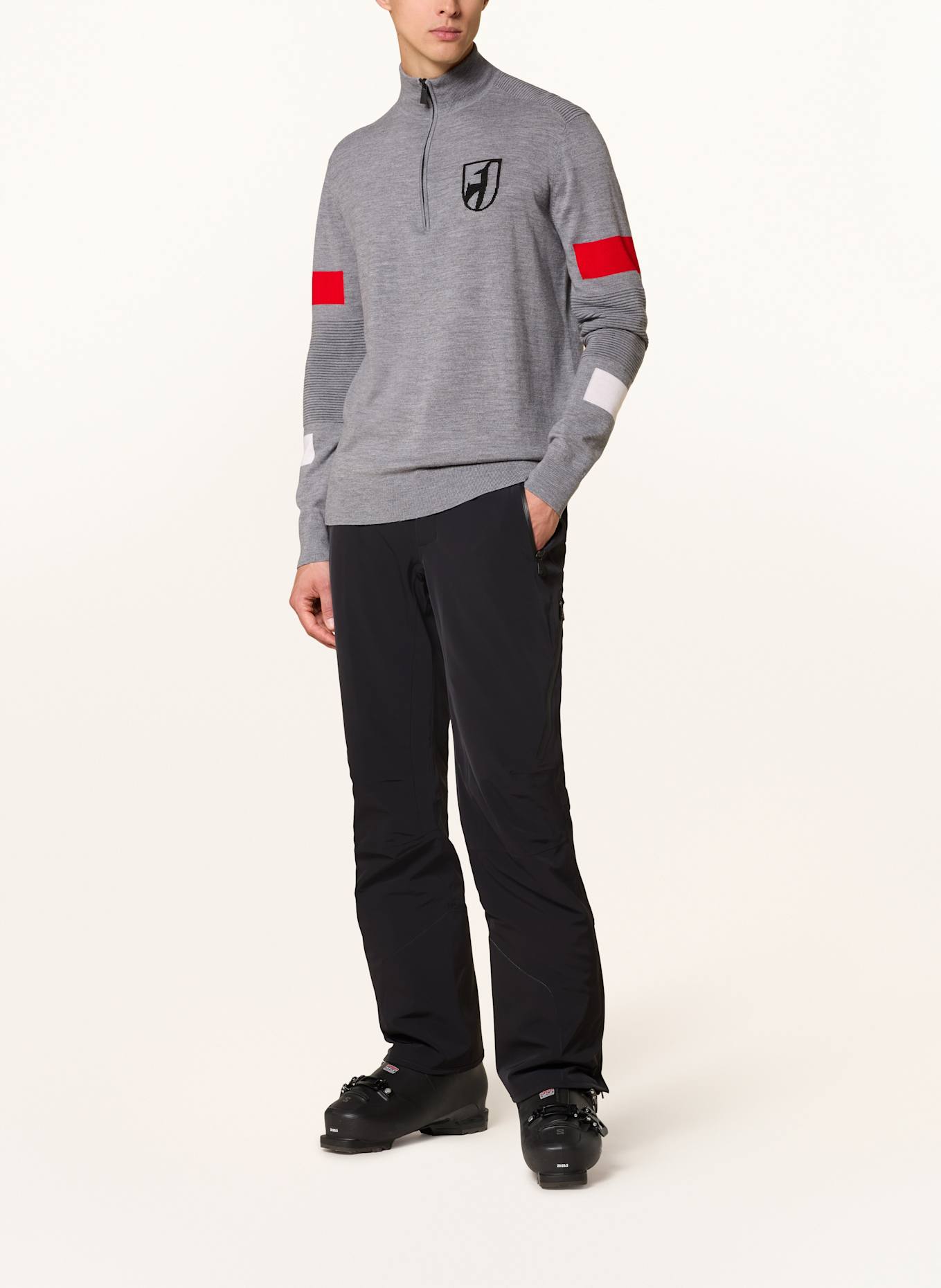 toni sailer Midlayer HUBERT: GRAU / ROT