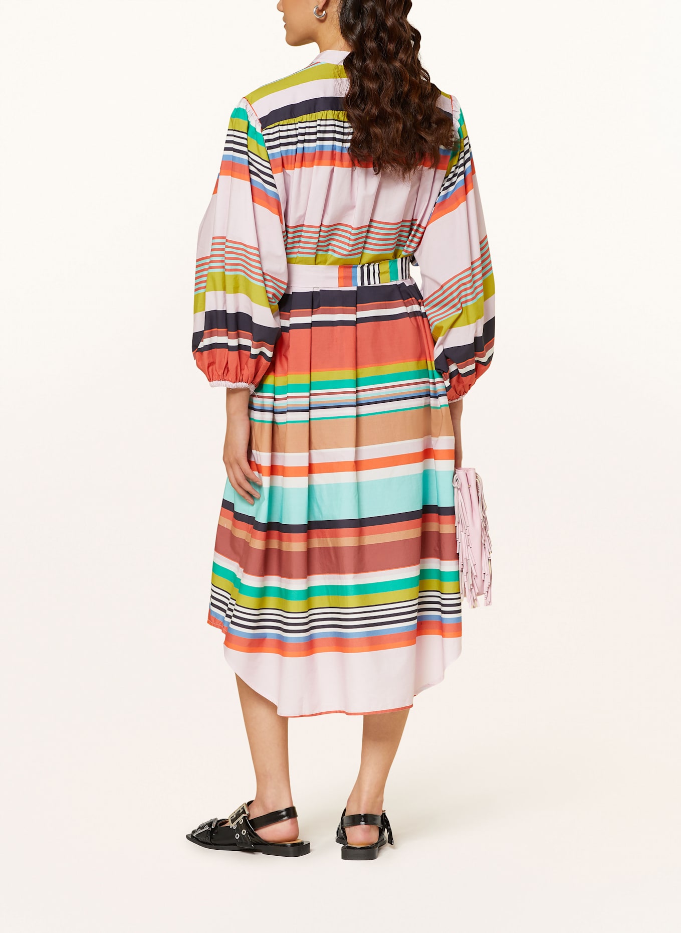 ESSENTIEL ANTWERP Kleid HOKLAHOMA mit 3/4-Arm: HELLROSA / TÜRKIS / HELLROT