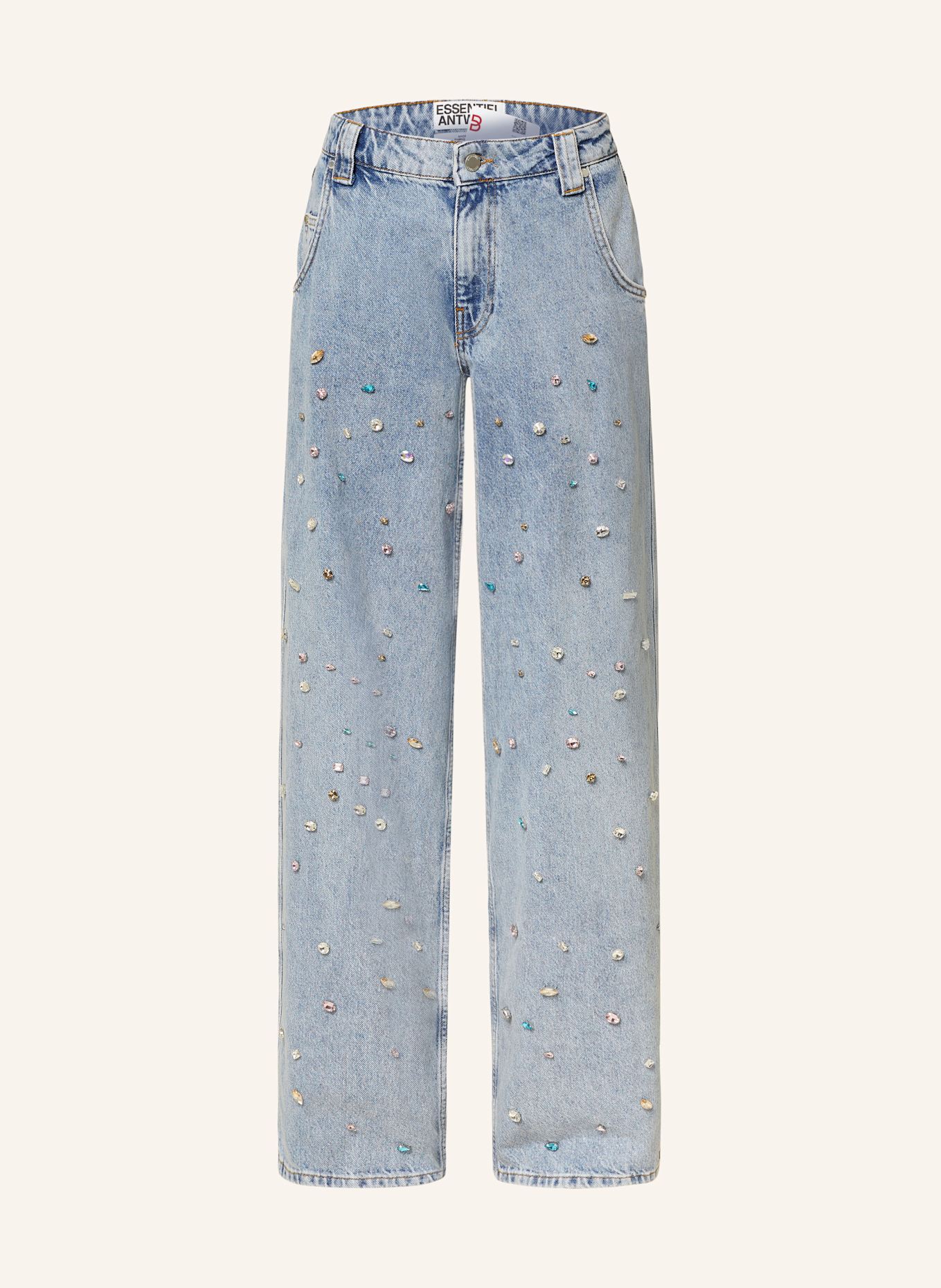 ESSENTIEL ANTWERP Wide Leg Jeans HIGG mit Schmucksteinen: LB09 Lake Blue