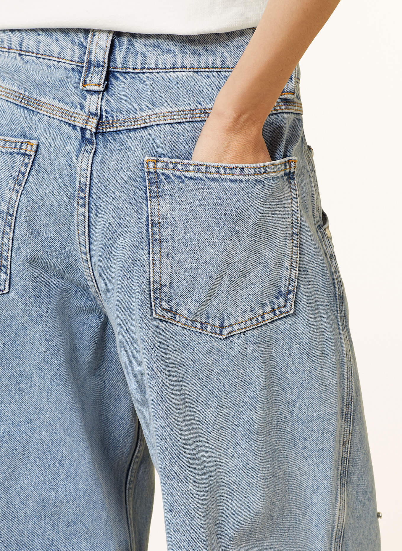 ESSENTIEL ANTWERP Wide Leg Jeans HIGG mit Schmucksteinen: LB09 Lake Blue