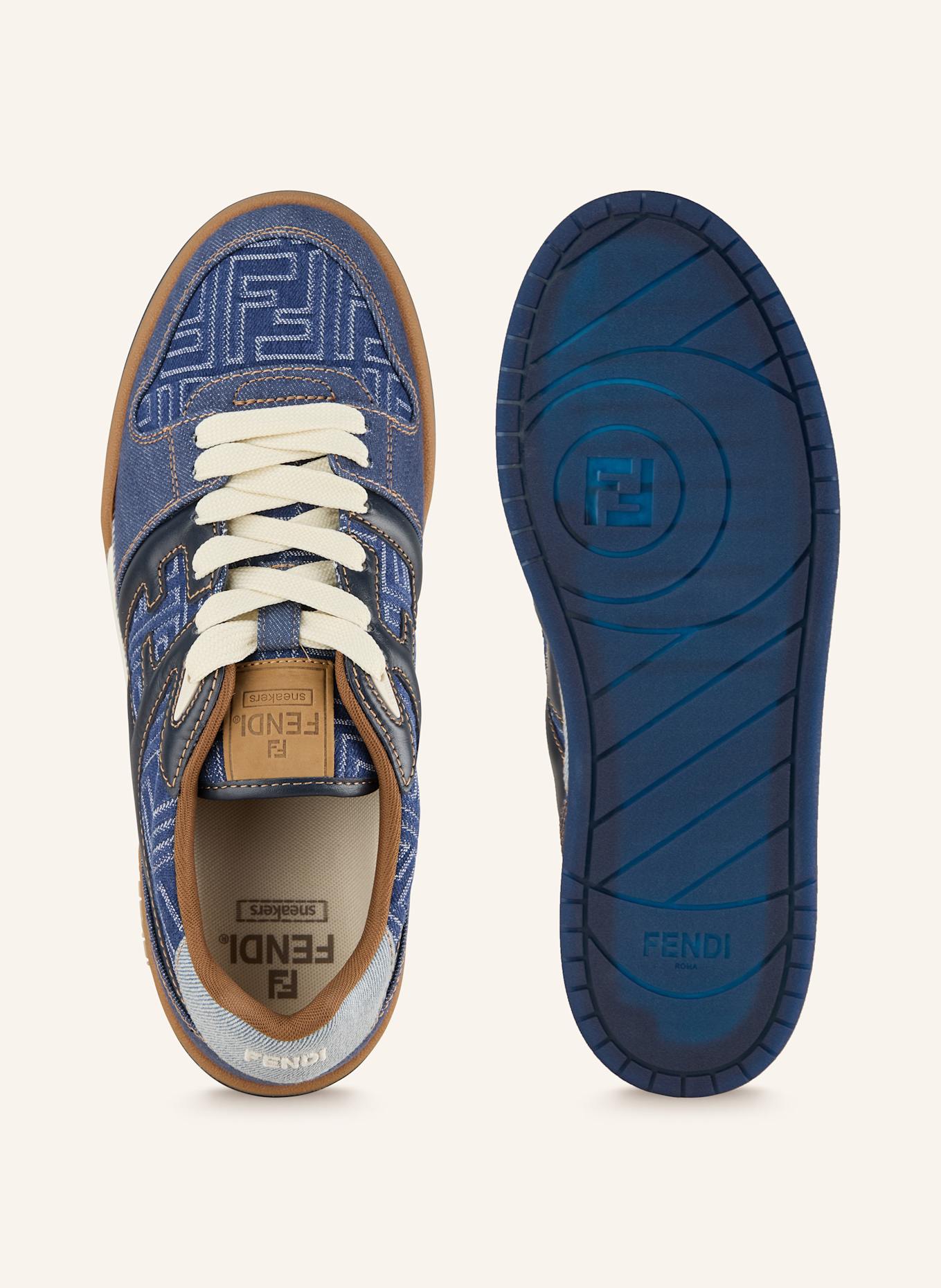 FENDI Sneaker MATCH: BLAU / ECRU / BRAUN