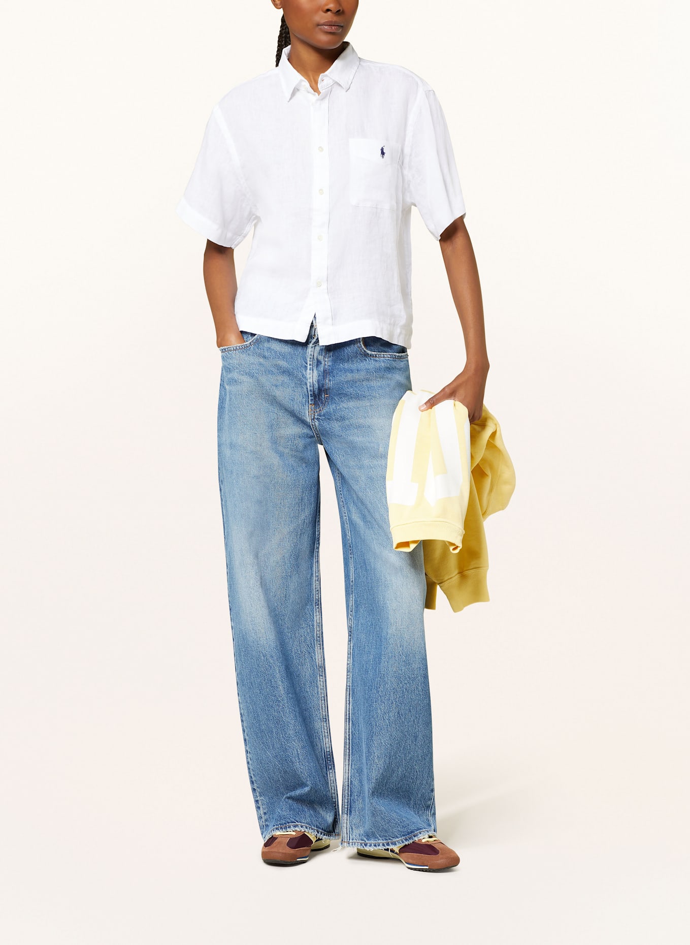 POLO RALPH LAUREN Leinenbluse: WEISS