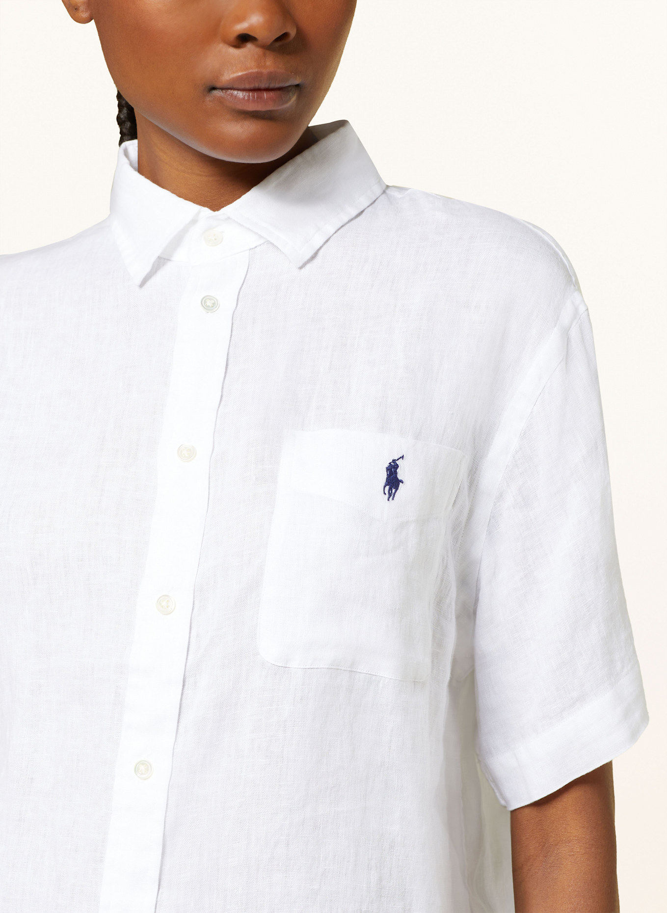 POLO RALPH LAUREN Leinenbluse: WEISS