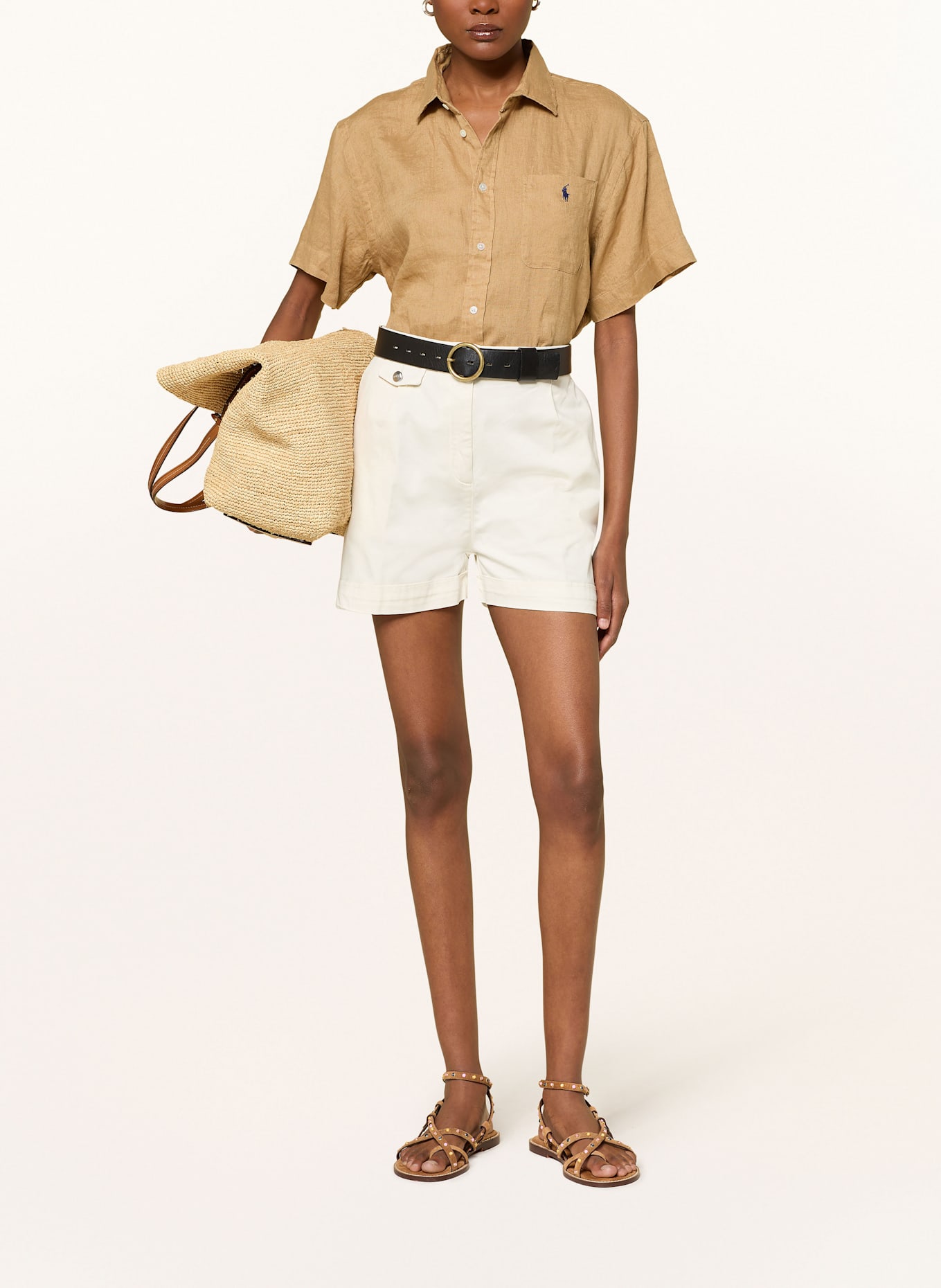 POLO RALPH LAUREN Leinenbluse: CAMEL