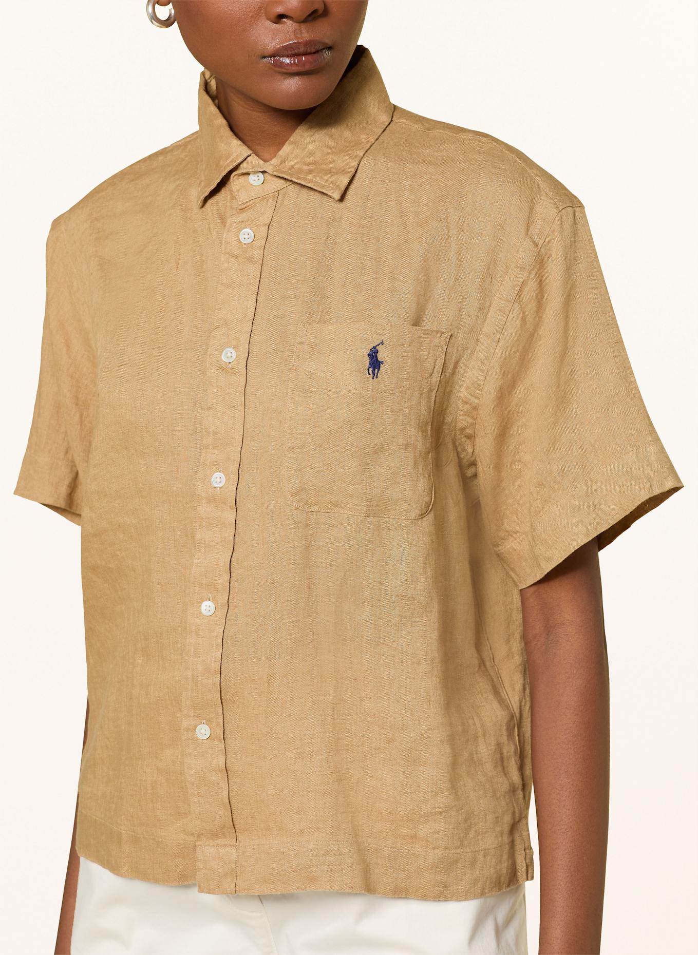 POLO RALPH LAUREN Leinenbluse: CAMEL