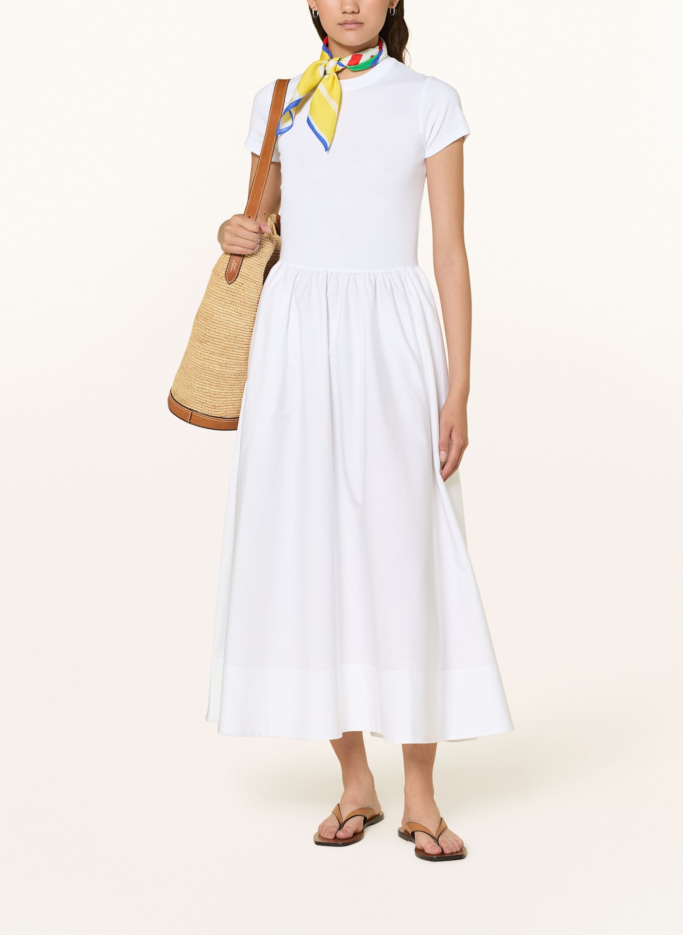 POLO RALPH LAUREN Kleid im Materialmix: WEISS