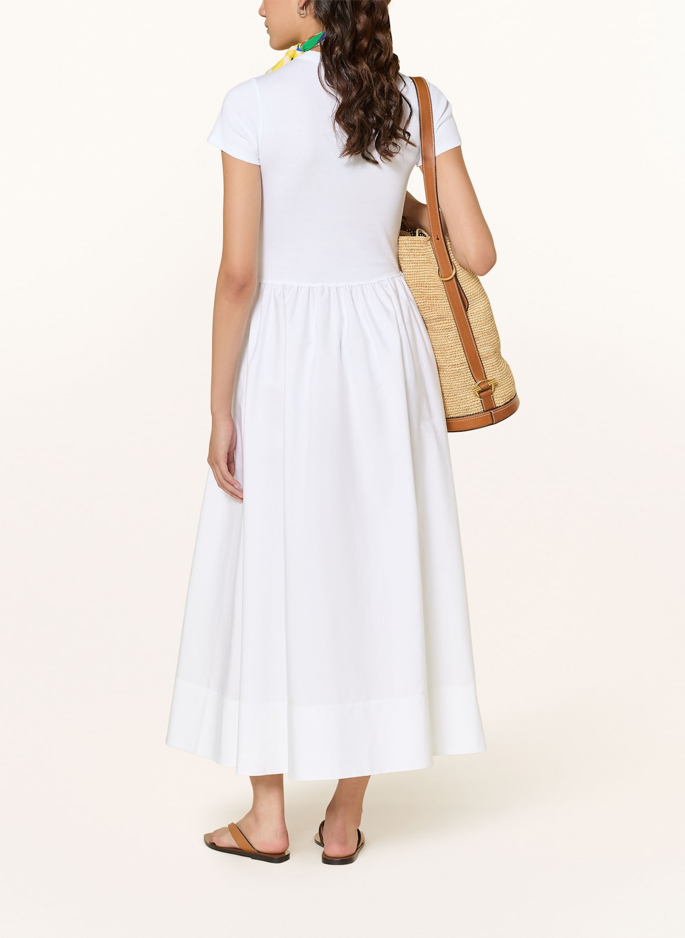 POLO RALPH LAUREN Kleid im Materialmix: WEISS