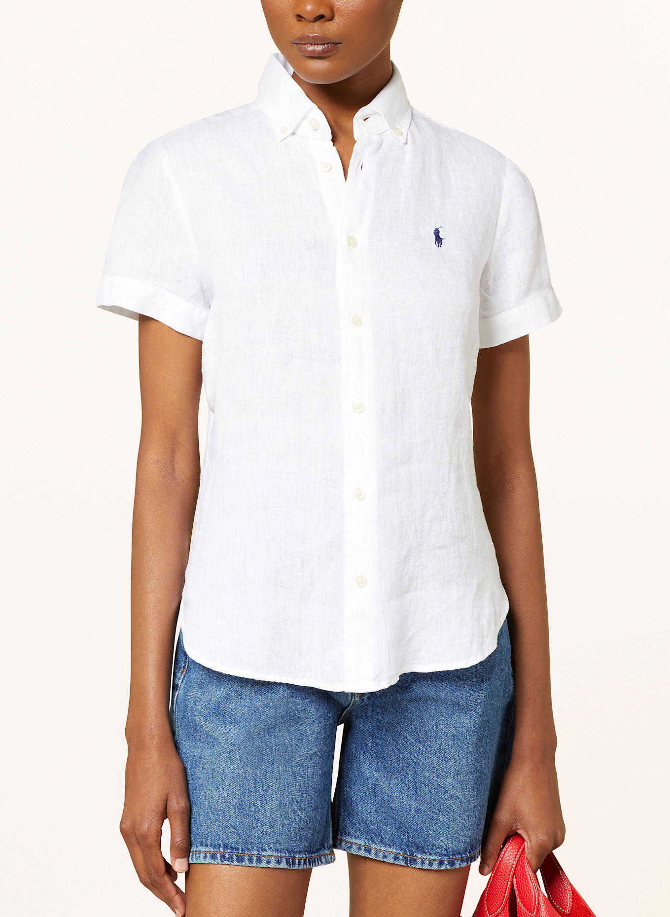 POLO RALPH LAUREN Leinenbluse: WEISS