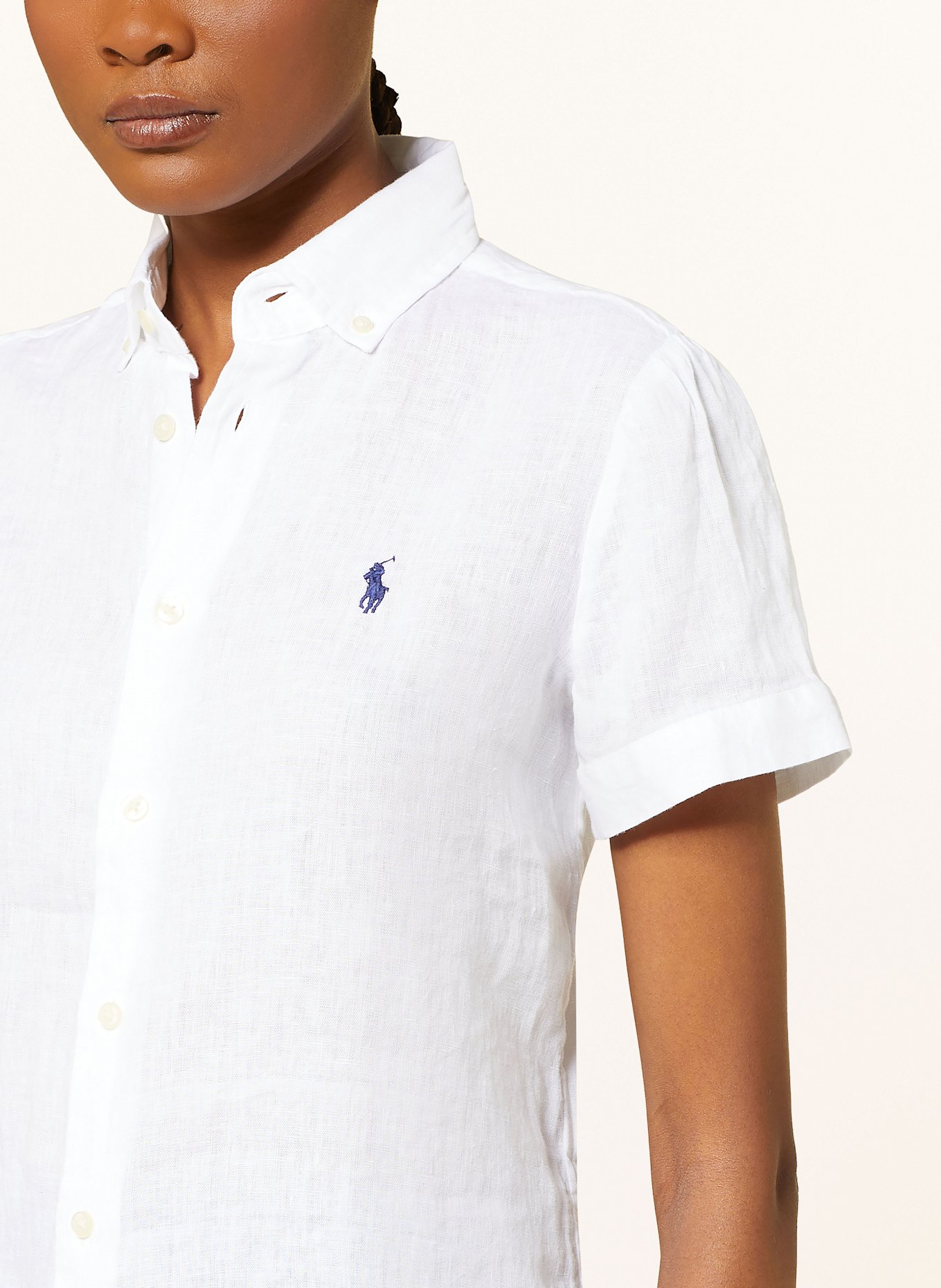 POLO RALPH LAUREN Leinenbluse: WEISS