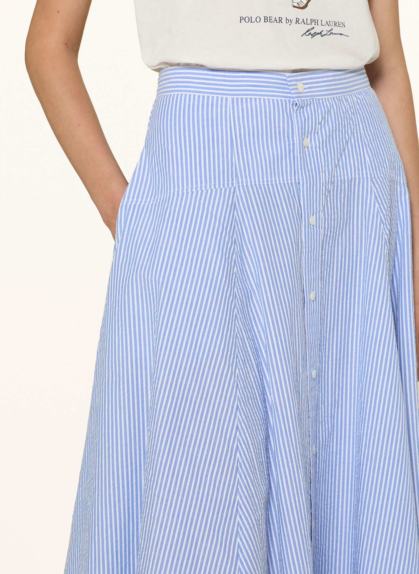 POLO RALPH LAUREN Spódnica: JASNONIEBIESKI / BIAŁY