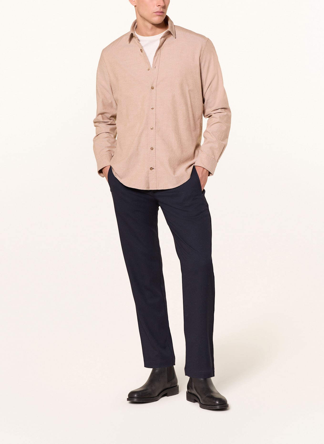 STROKESMAN'S Shirt regular fit: BEIGE