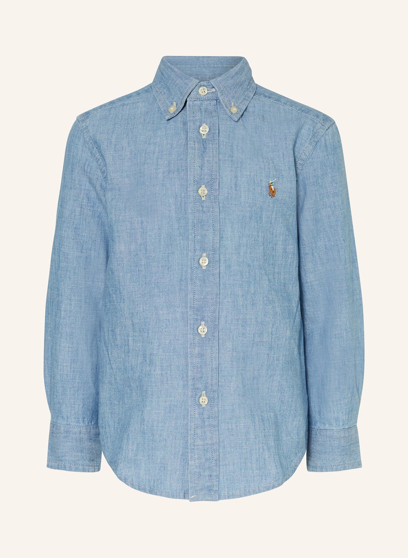 POLO RALPH LAUREN Hemd in Jeansoptik: HELLBLAU