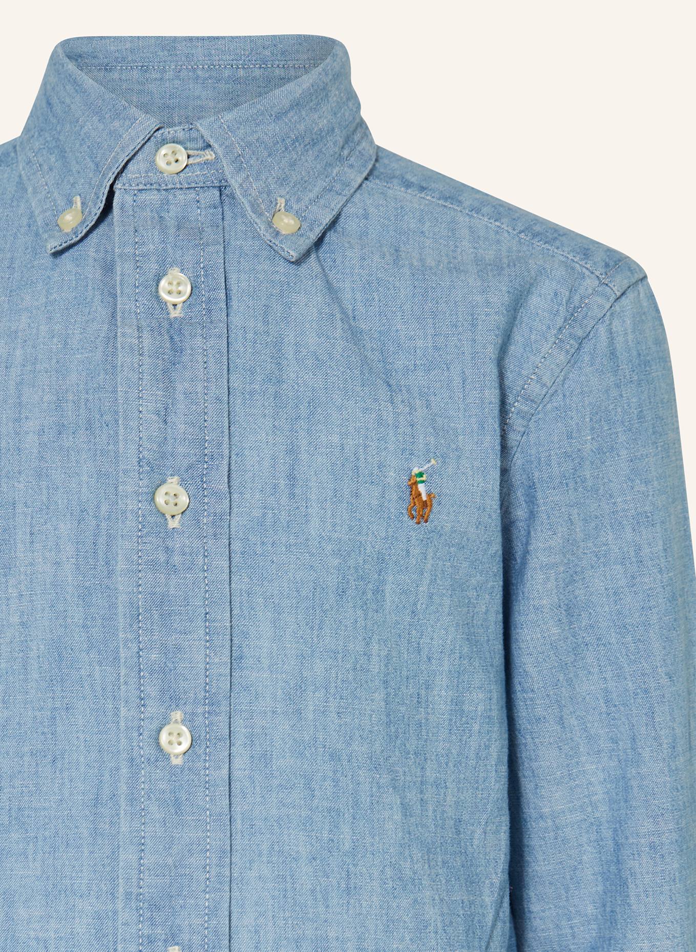 POLO RALPH LAUREN Hemd in Jeansoptik: HELLBLAU