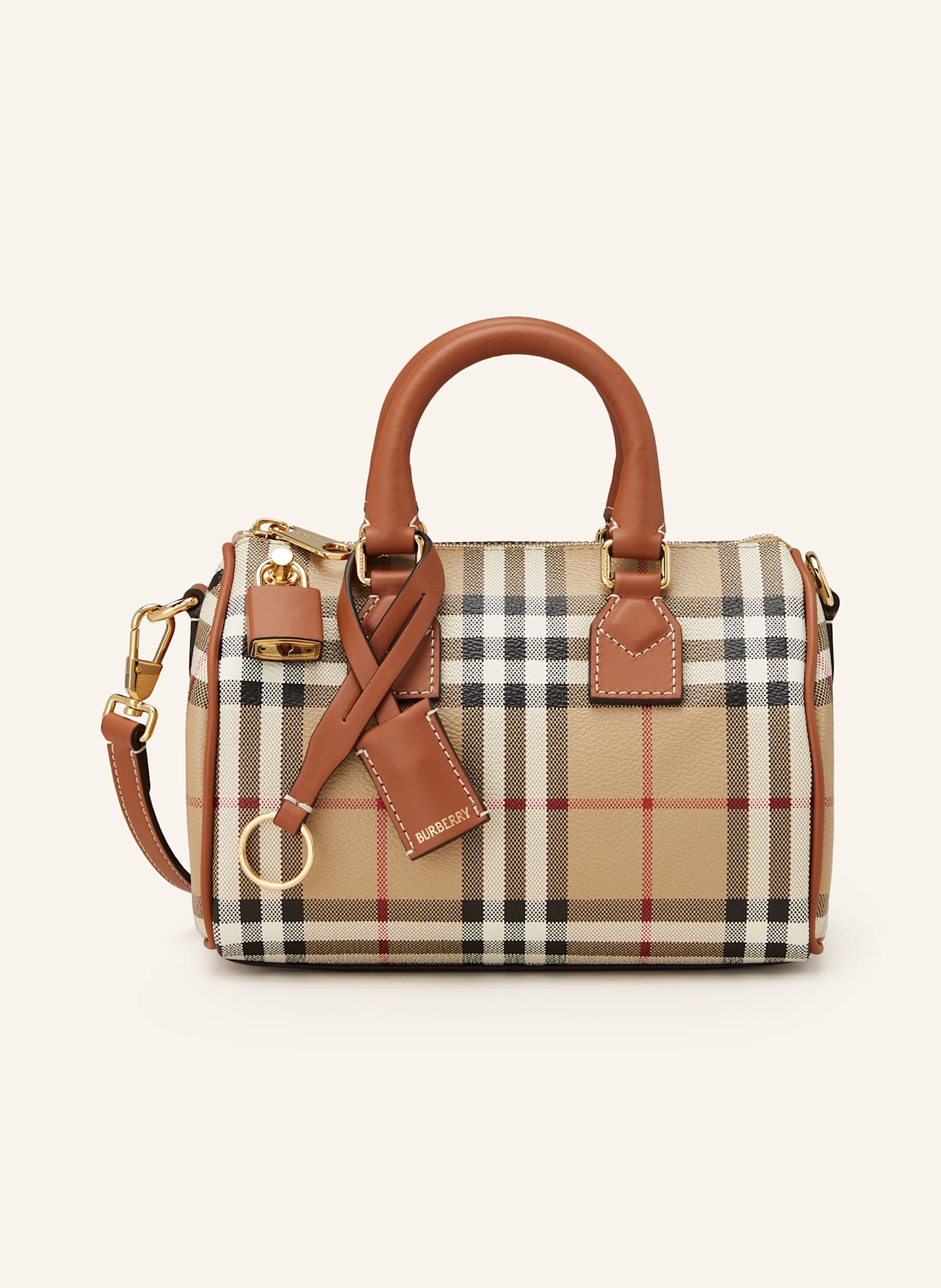 BURBERRY Handtasche: HELLBRAUN / ECRU / BRAUN