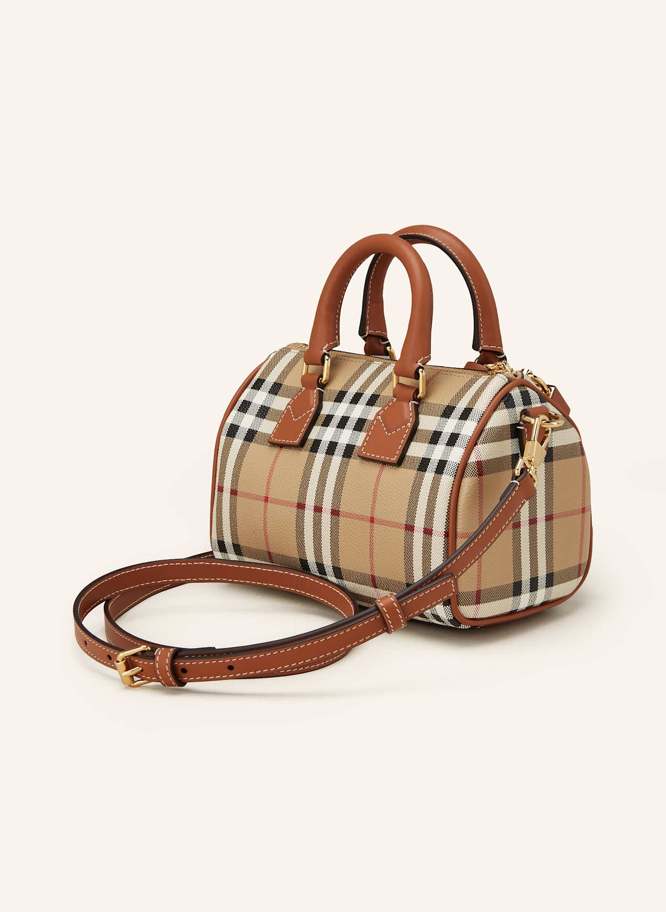 BURBERRY Handtasche: HELLBRAUN / ECRU / BRAUN