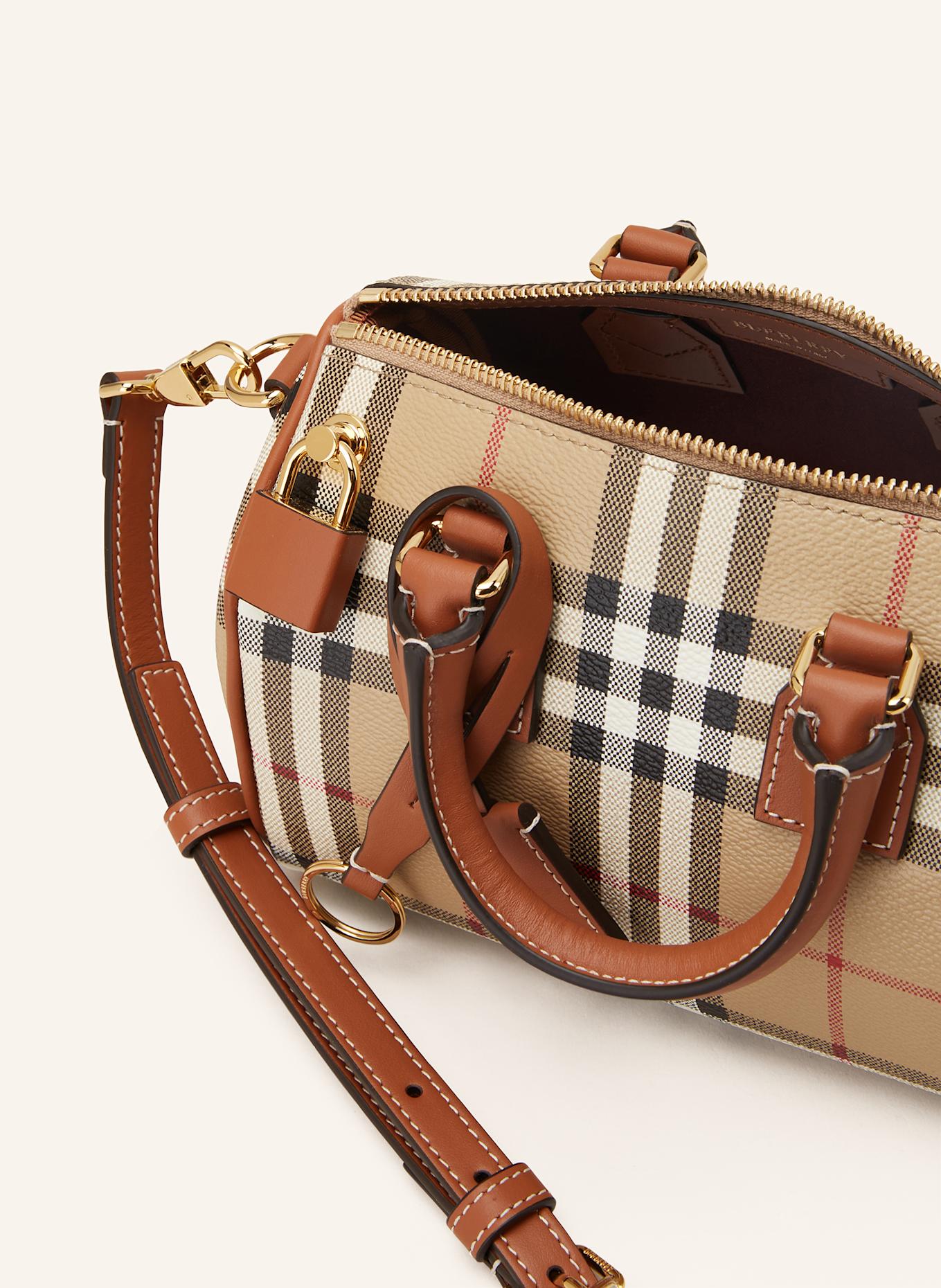 BURBERRY Handtasche: HELLBRAUN / ECRU / BRAUN