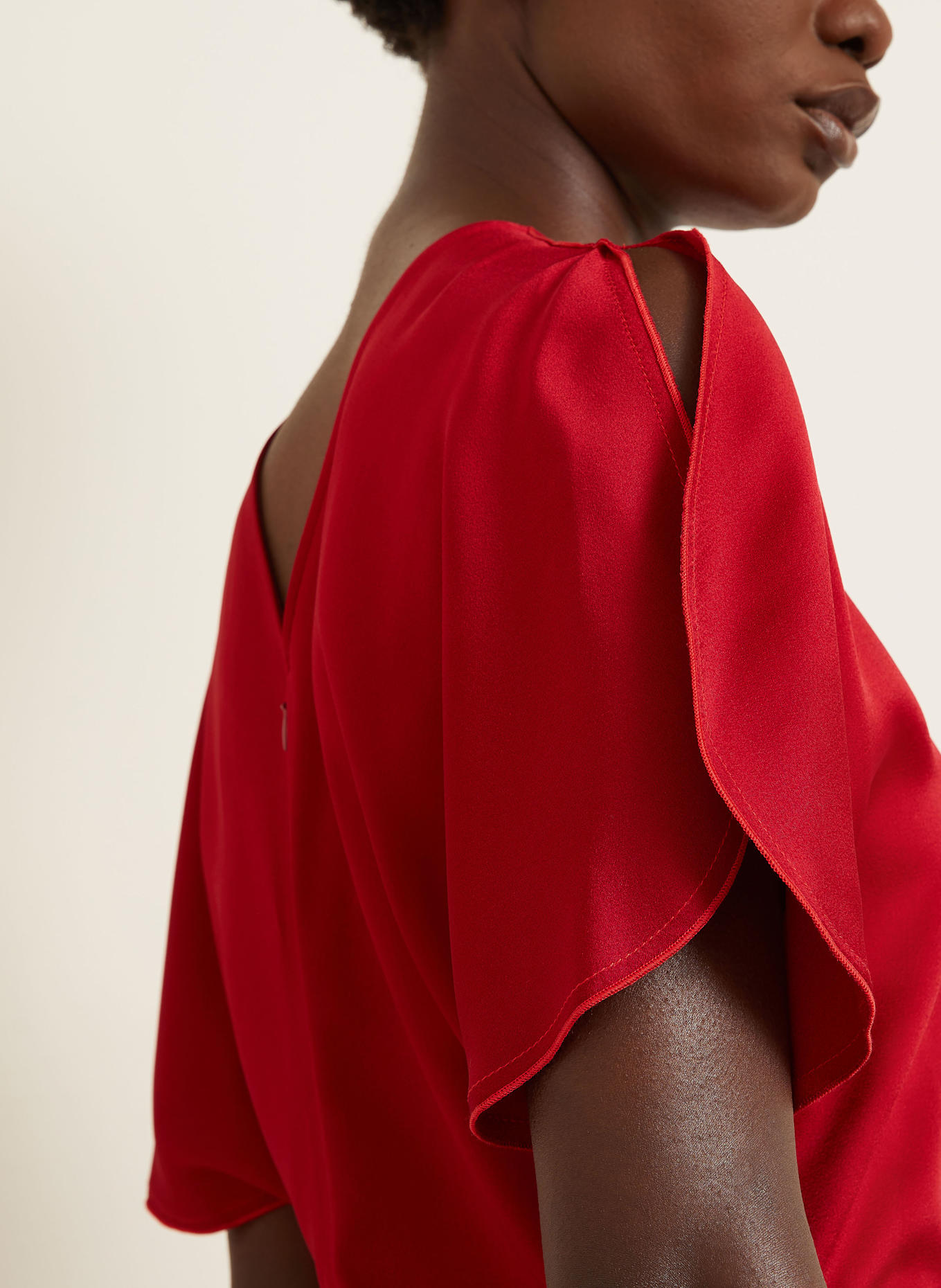 VICTORIA BECKHAM Cocktailkleid: DUNKELROT