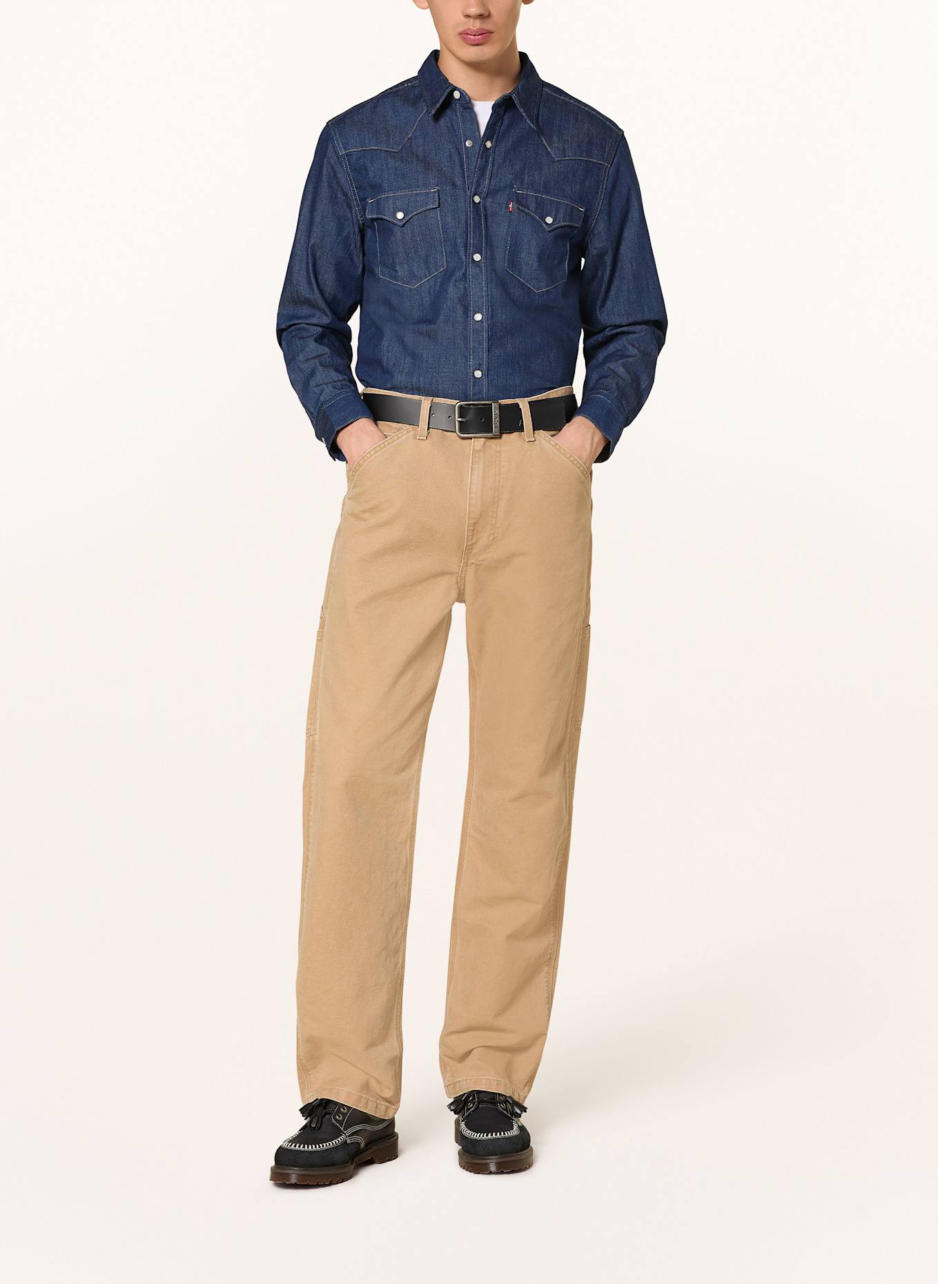Levi's® Koszula jeansowa BARSTOW standard fit: 00 Dark Indigo - Flat Finish
