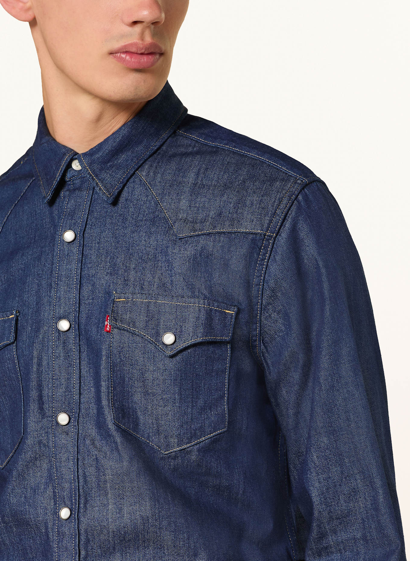 Levi's® Koszula jeansowa BARSTOW standard fit: 00 Dark Indigo - Flat Finish