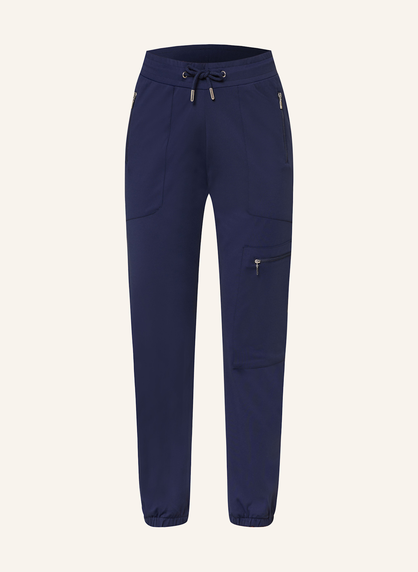 monari Cargohose aus Jersey: DUNKELBLAU
