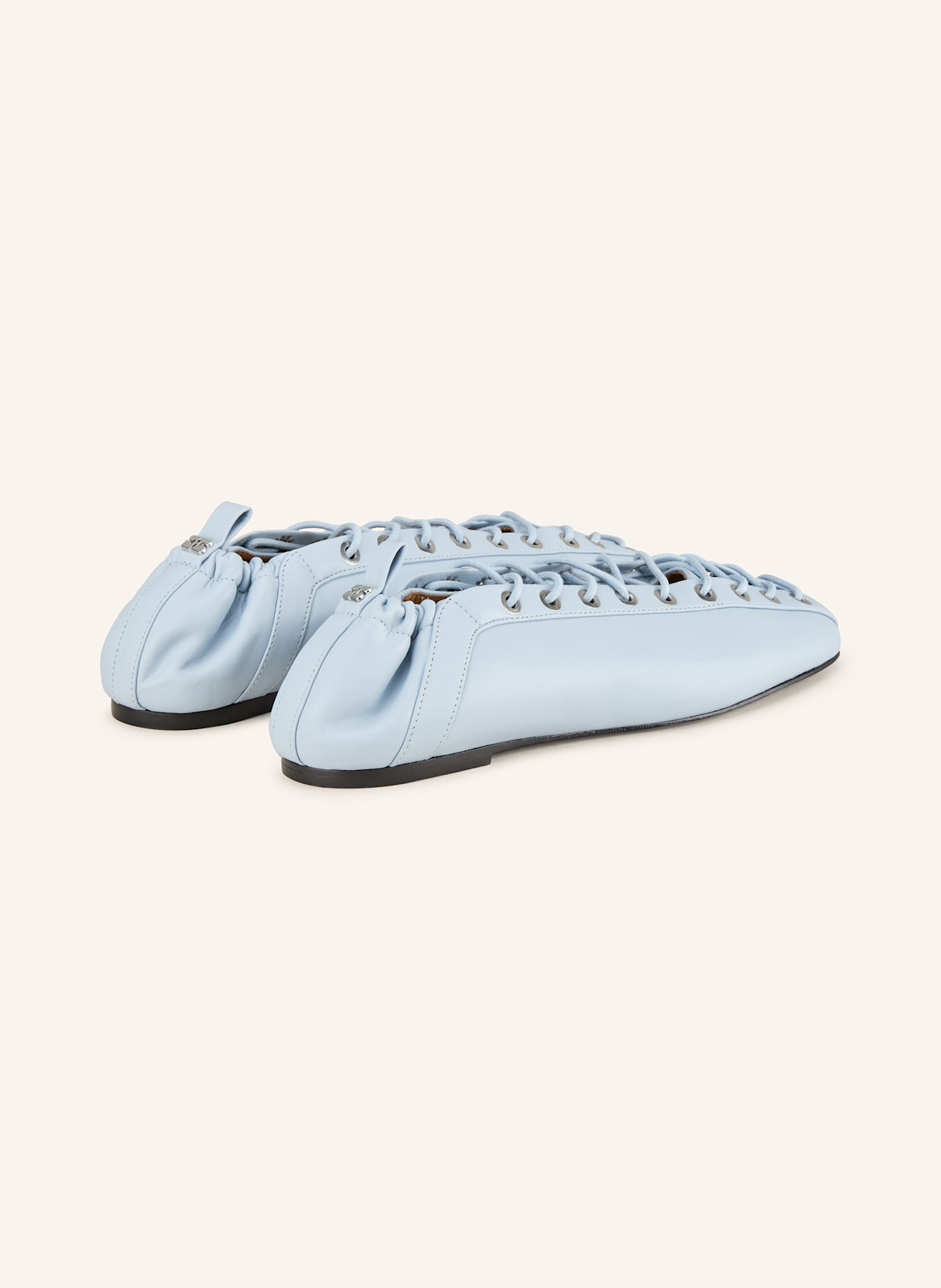 GANNI Ballerinas: HELLBLAU