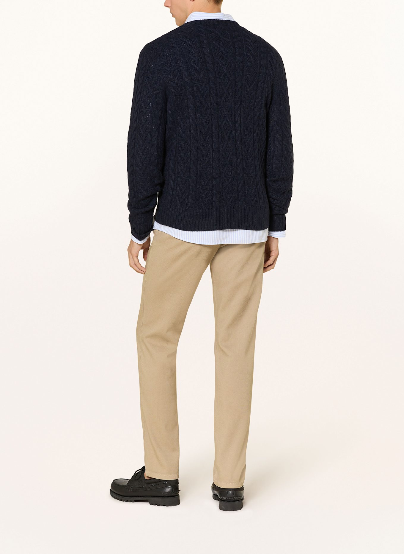 STROKESMAN'S Piqué-Chino Slim Fit: BEIGE