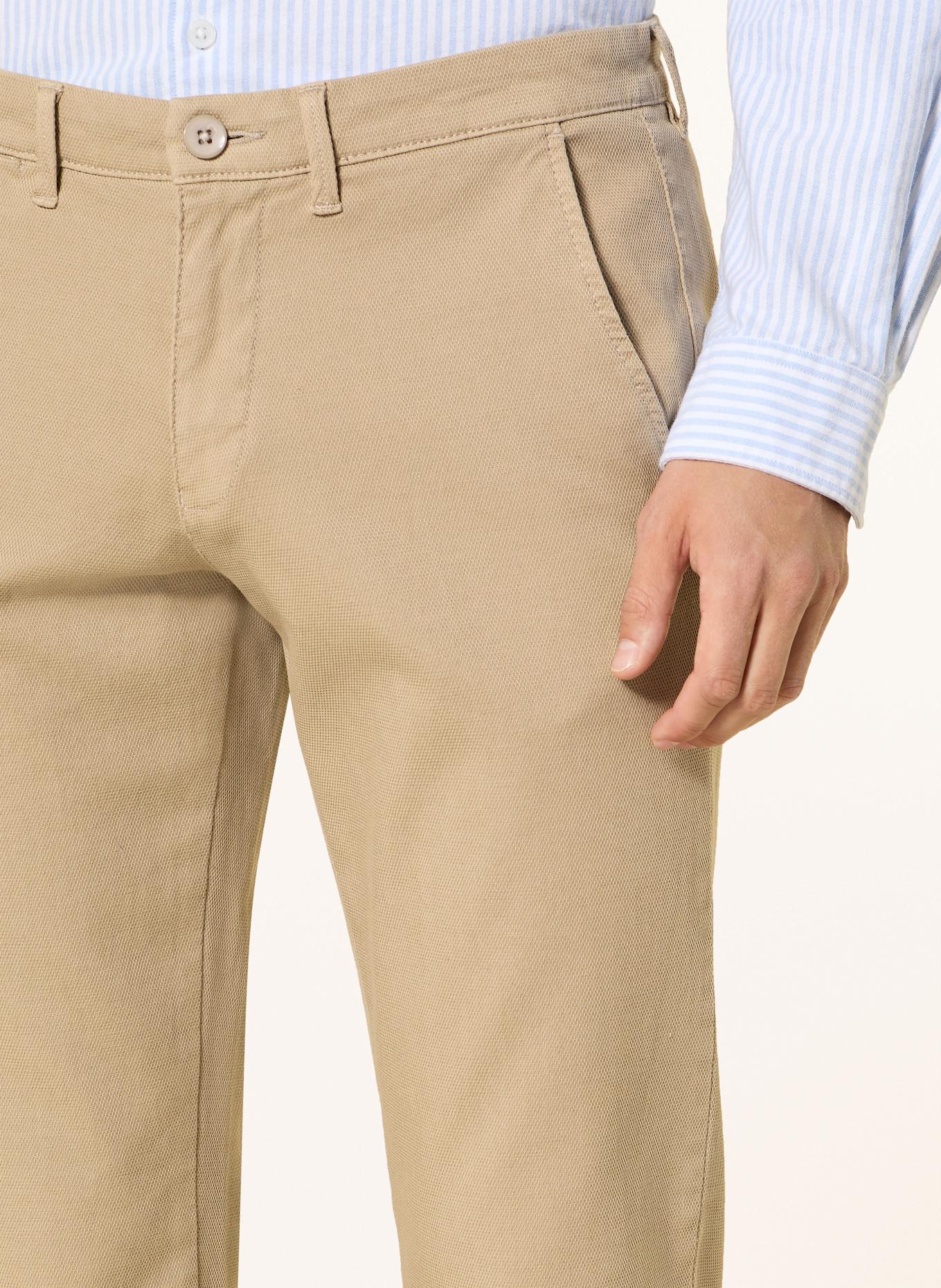 STROKESMAN'S Piqué-Chino Slim Fit: BEIGE