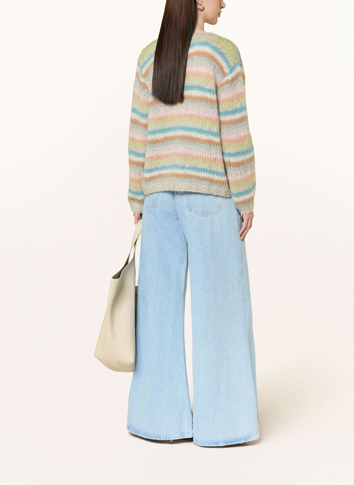 7 for all mankind Wide leg jeans WILLOW TROUSER: 1houndstooth bow-waist dress