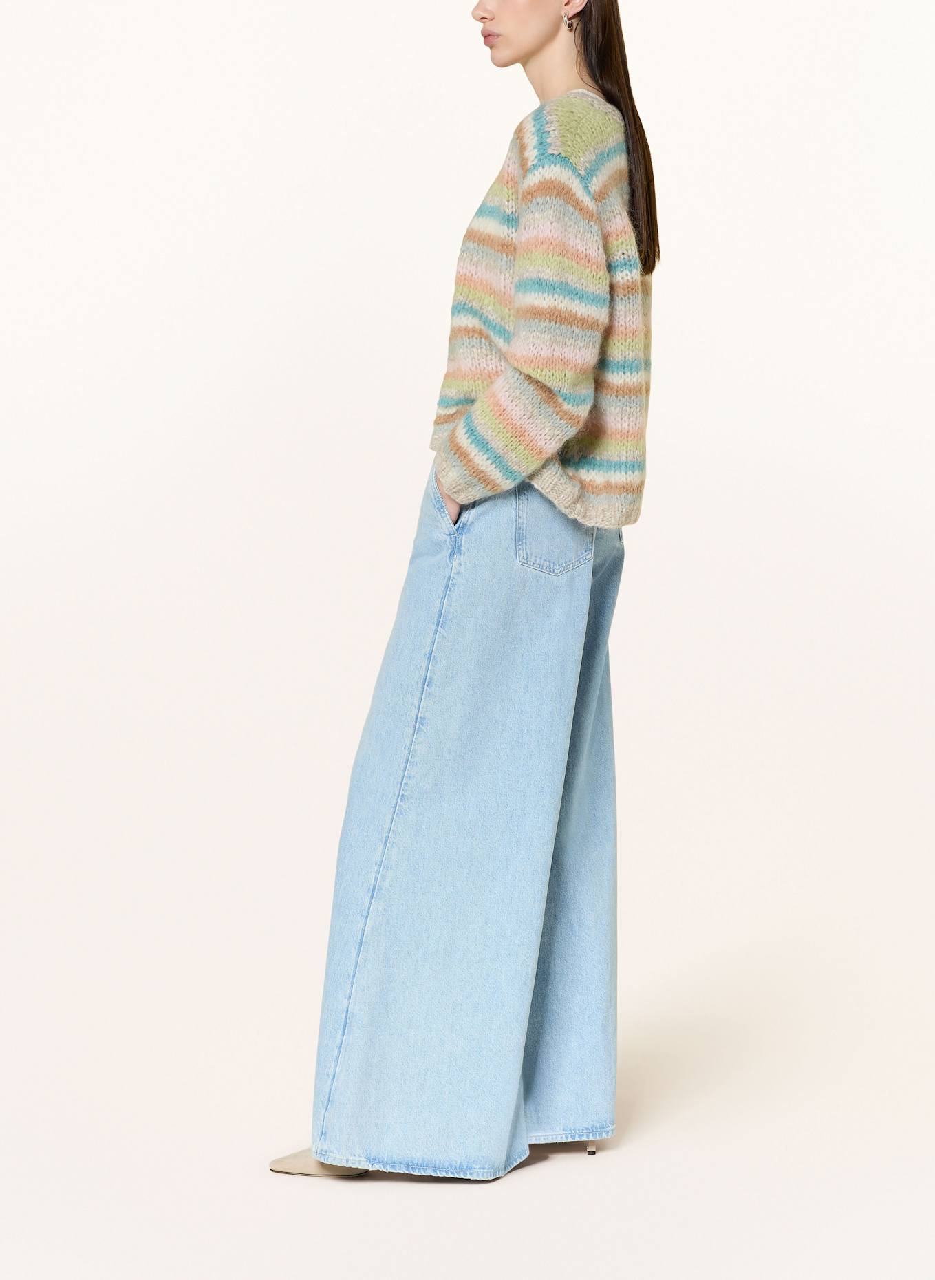 7 for all mankind Wide leg jeans WILLOW TROUSER: 1houndstooth bow-waist dress