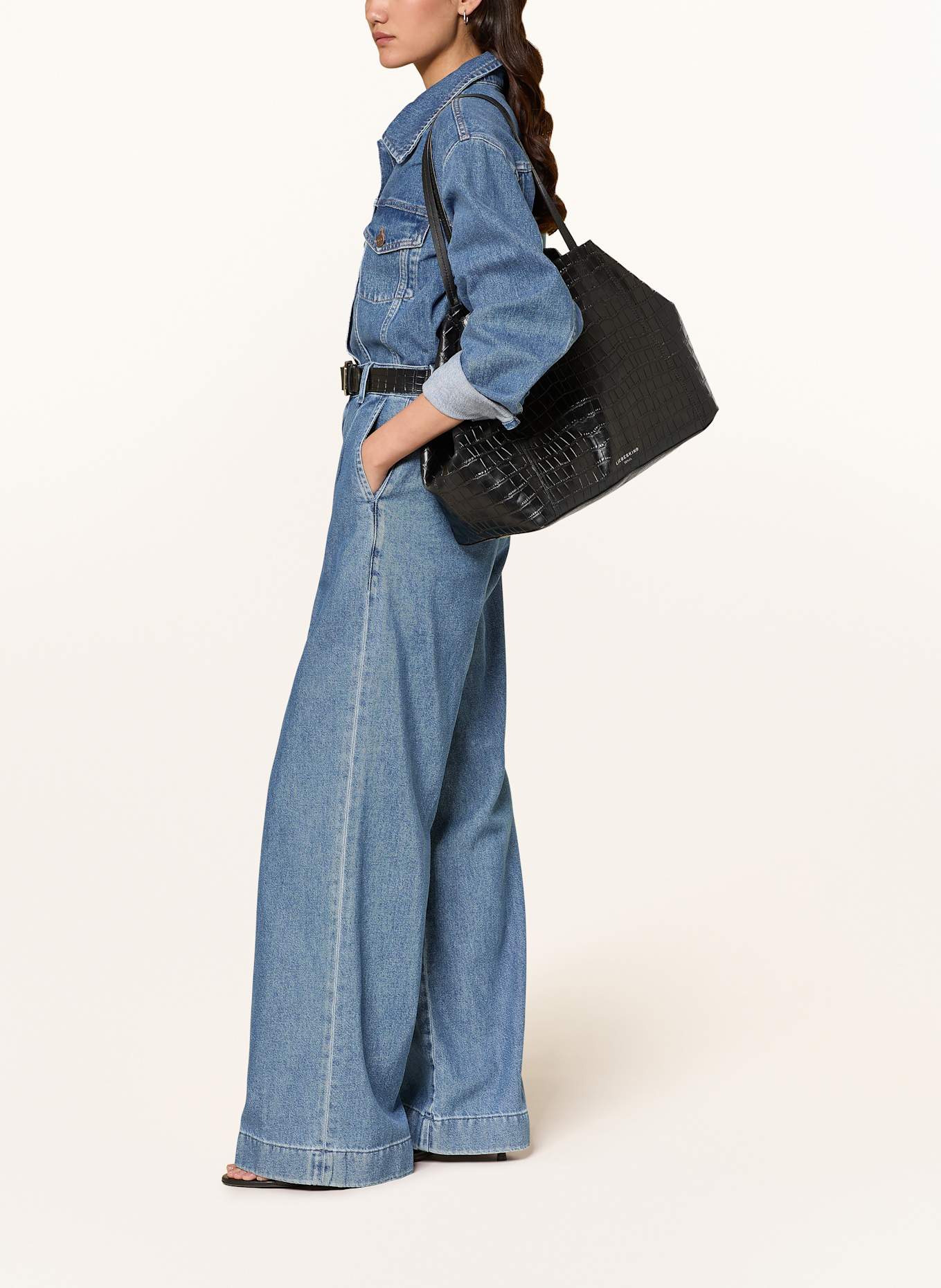 7 for all mankind Wide Leg Jeans PLEATED TROUSER: 1BB Hilo