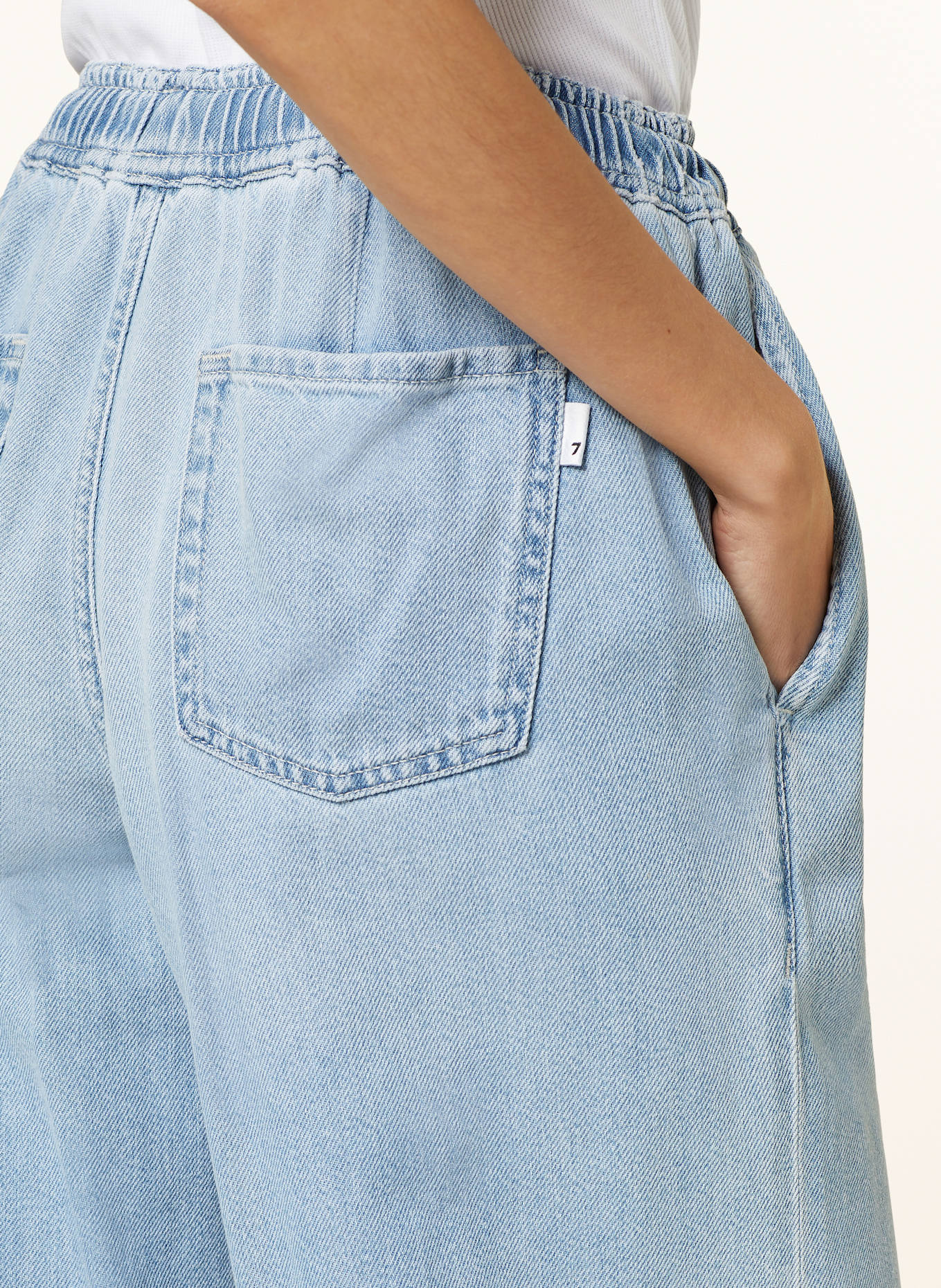 7 ERDEM LAURINA GLOSSY DRESS Wide leg jeans PULL ON WIDE LEG: 1BA Hana