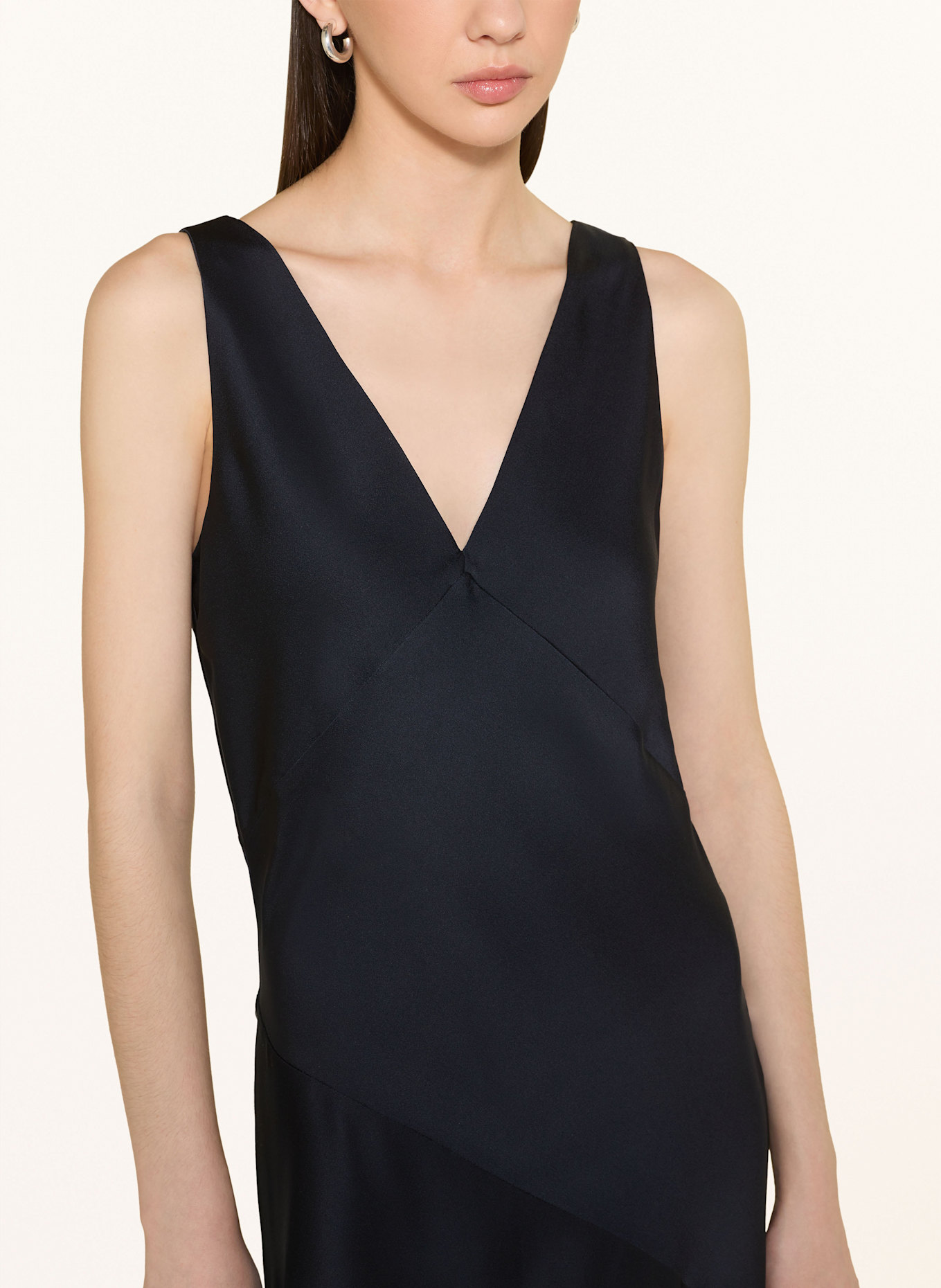 Max Mara STUDIO Satin dress PILLY: DARK BLUE