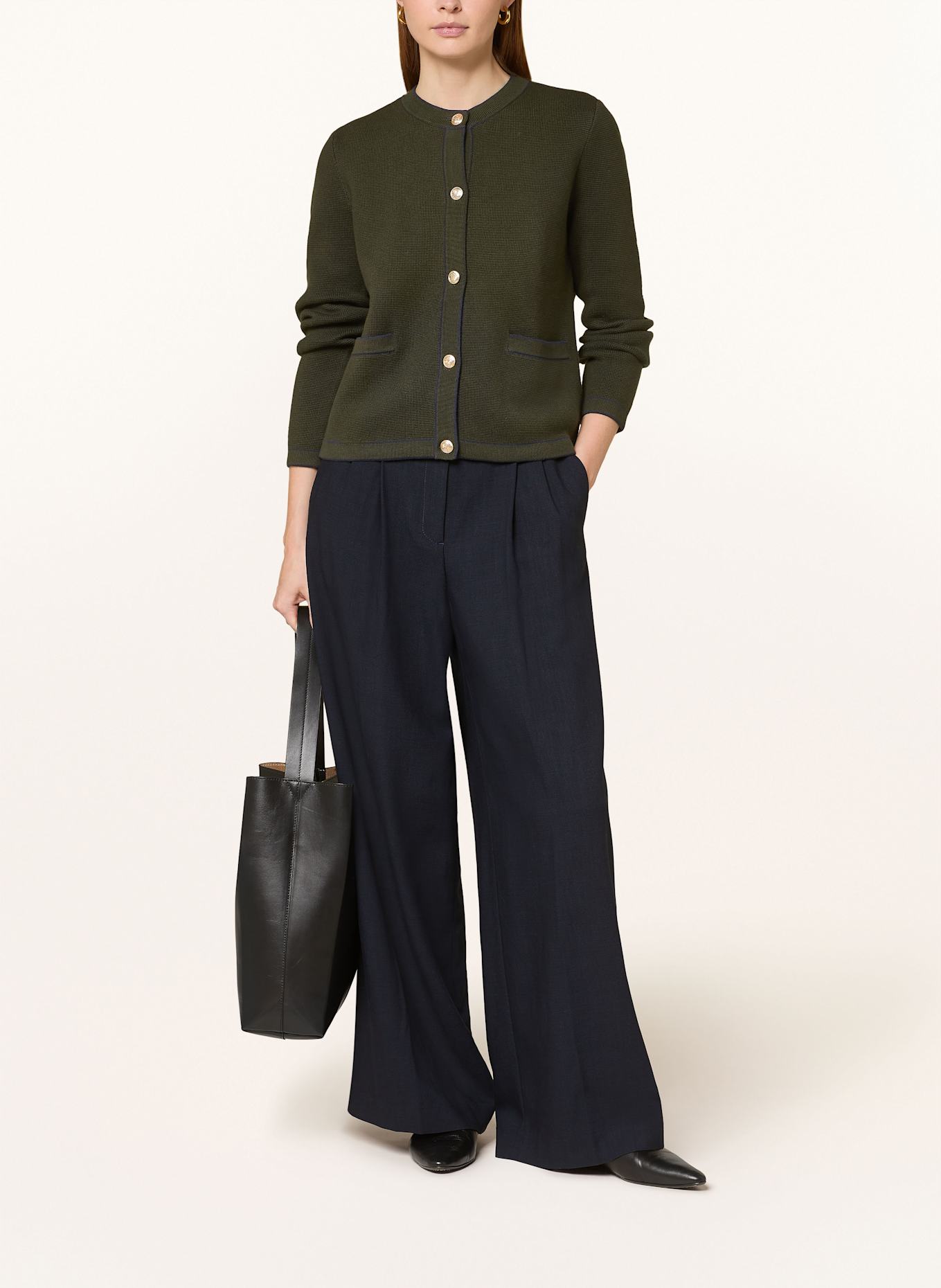 GANT Strickjacke: DUNKELGRÜN