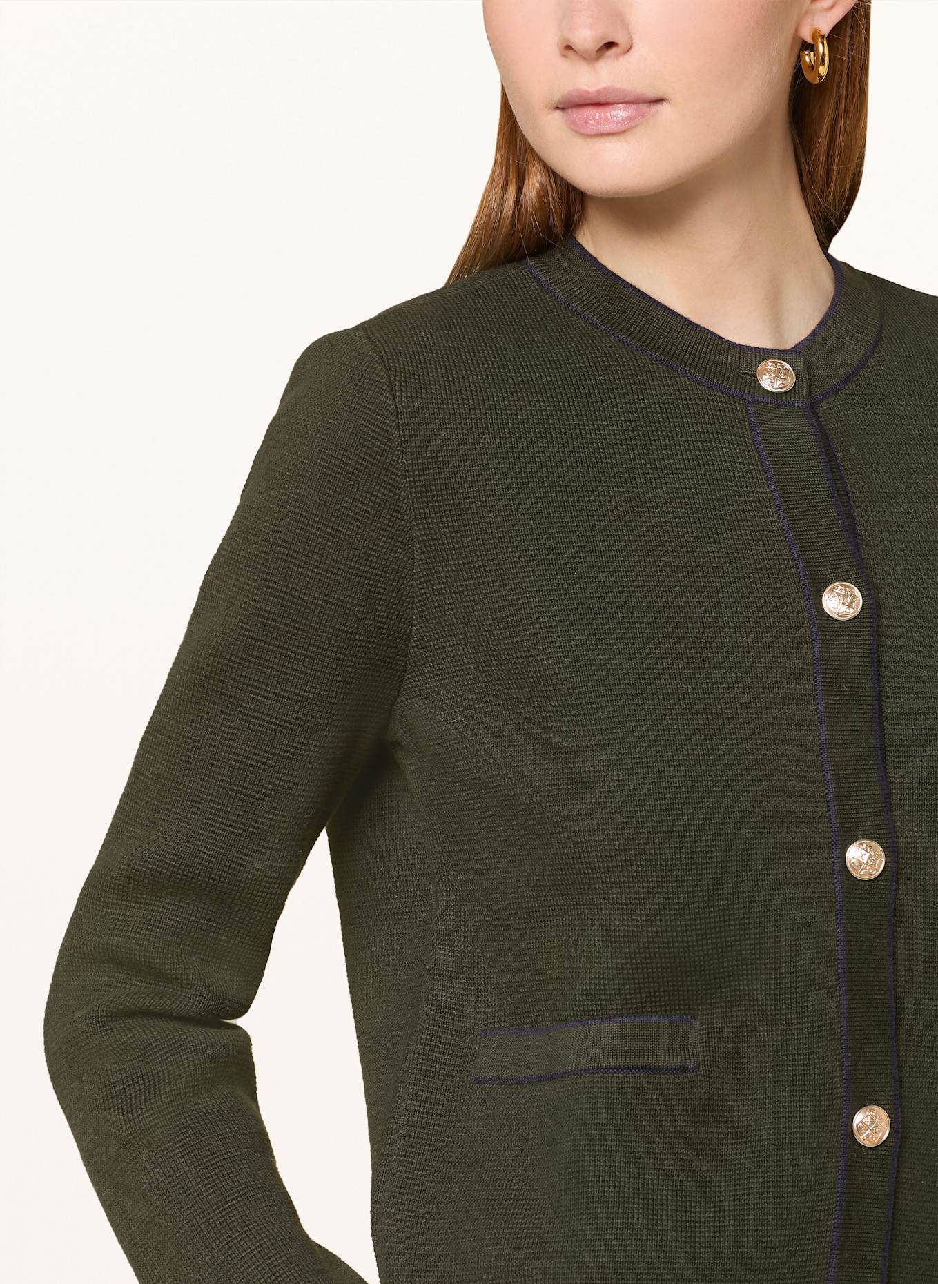 GANT Strickjacke: DUNKELGRÜN