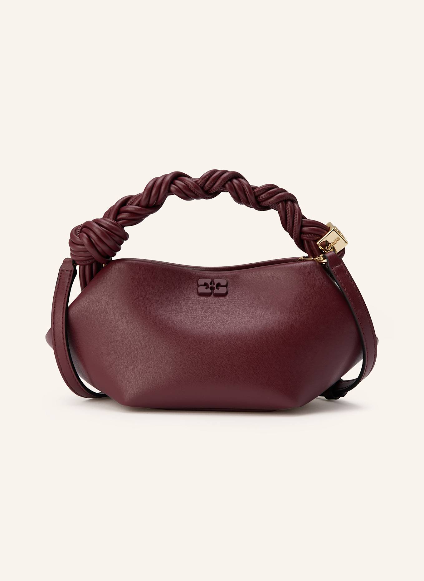 GANNI Handbag BOU SMALL: DARK RED