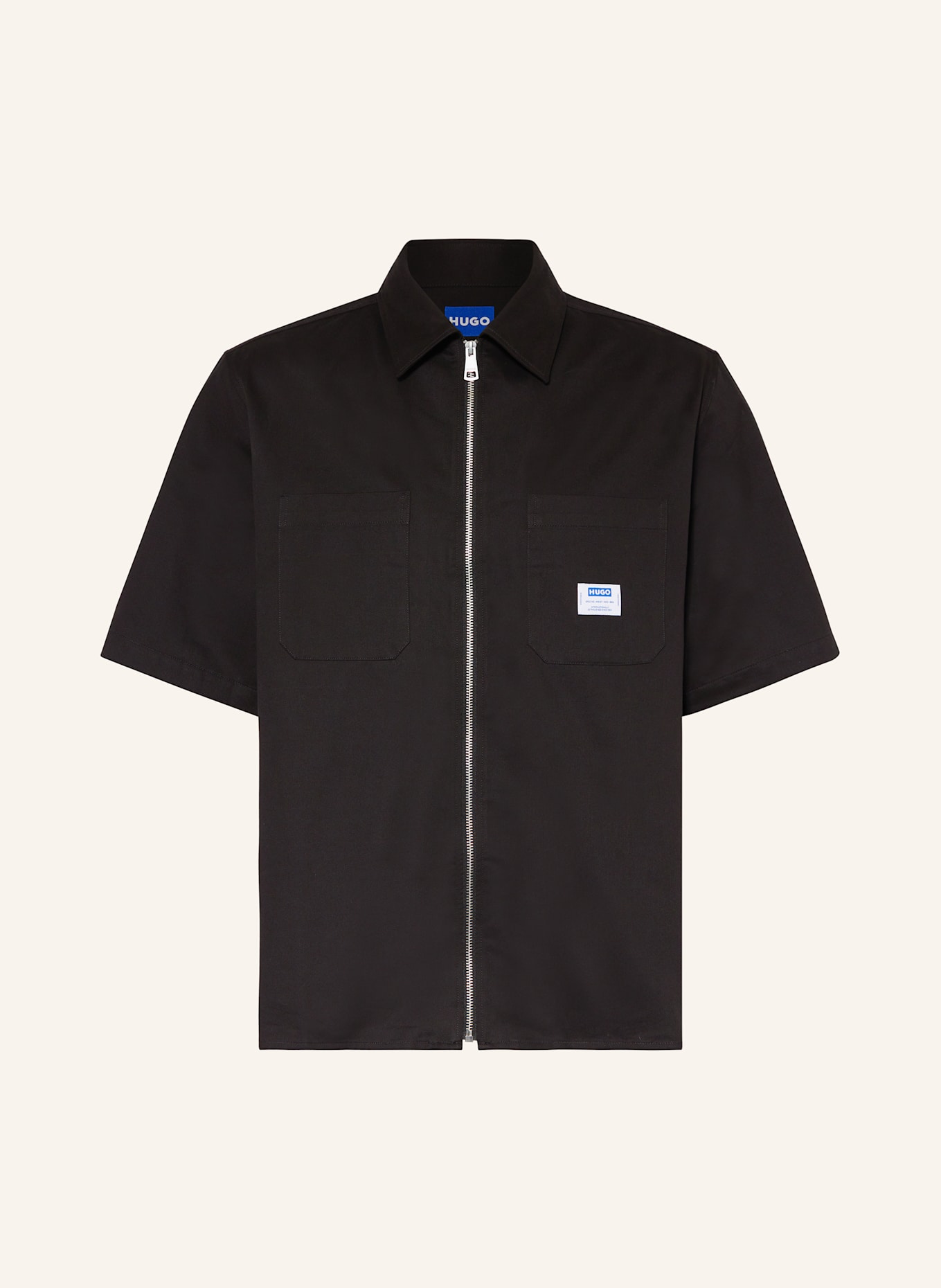 HUGO BLUE Oversized overshirt EKYZ: BLACK