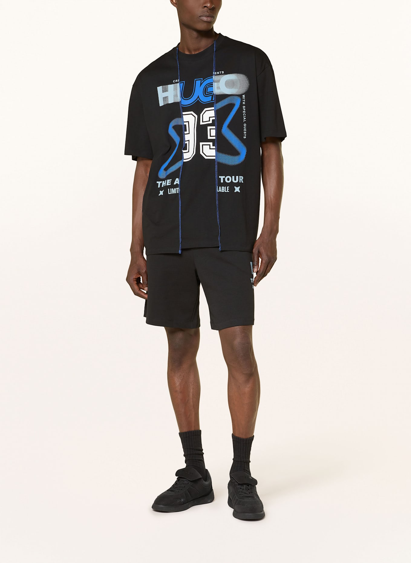 HUGO BLUE T-shirt NESITIS: BLACK