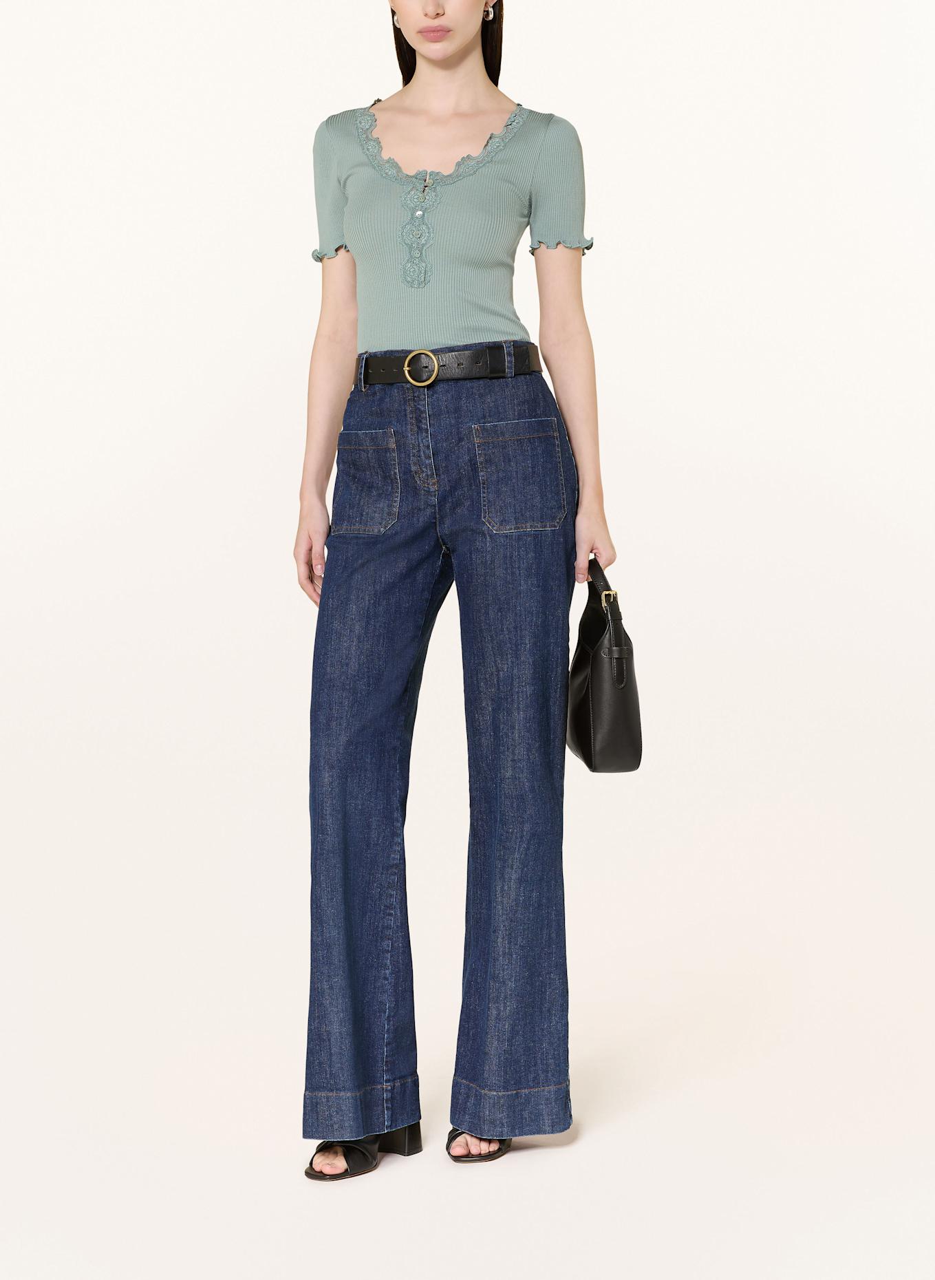 rosemunde T-Shirt BEATHA mit Seide: HELLGRÜN