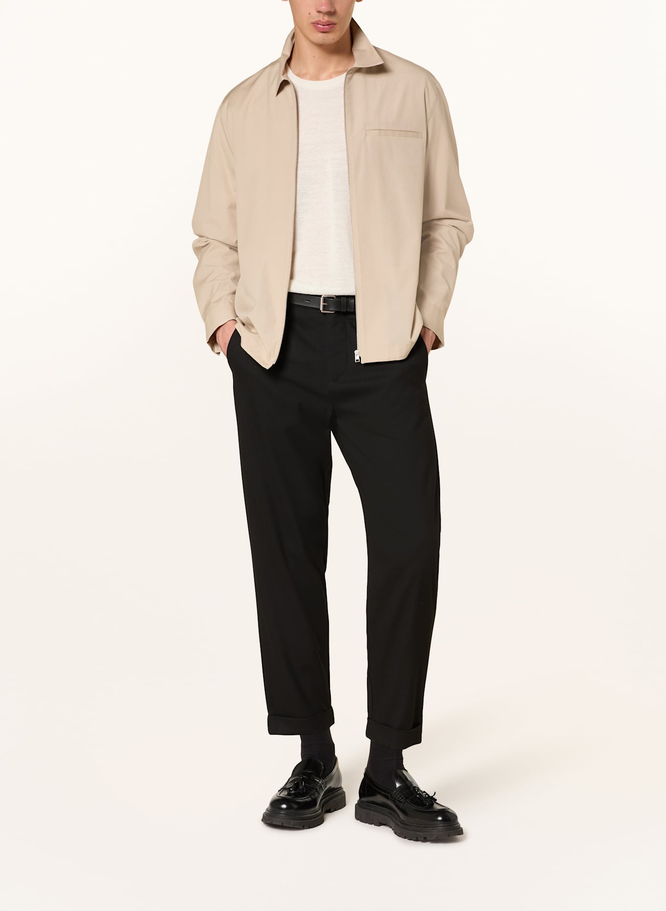 PAUL Chino Tapered Fit: SCHWARZ