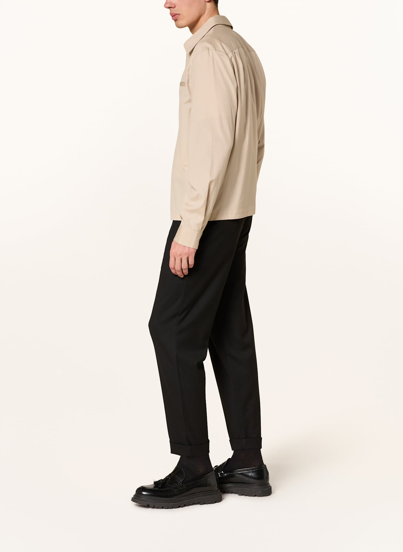 PAUL Chino Tapered Fit: SCHWARZ