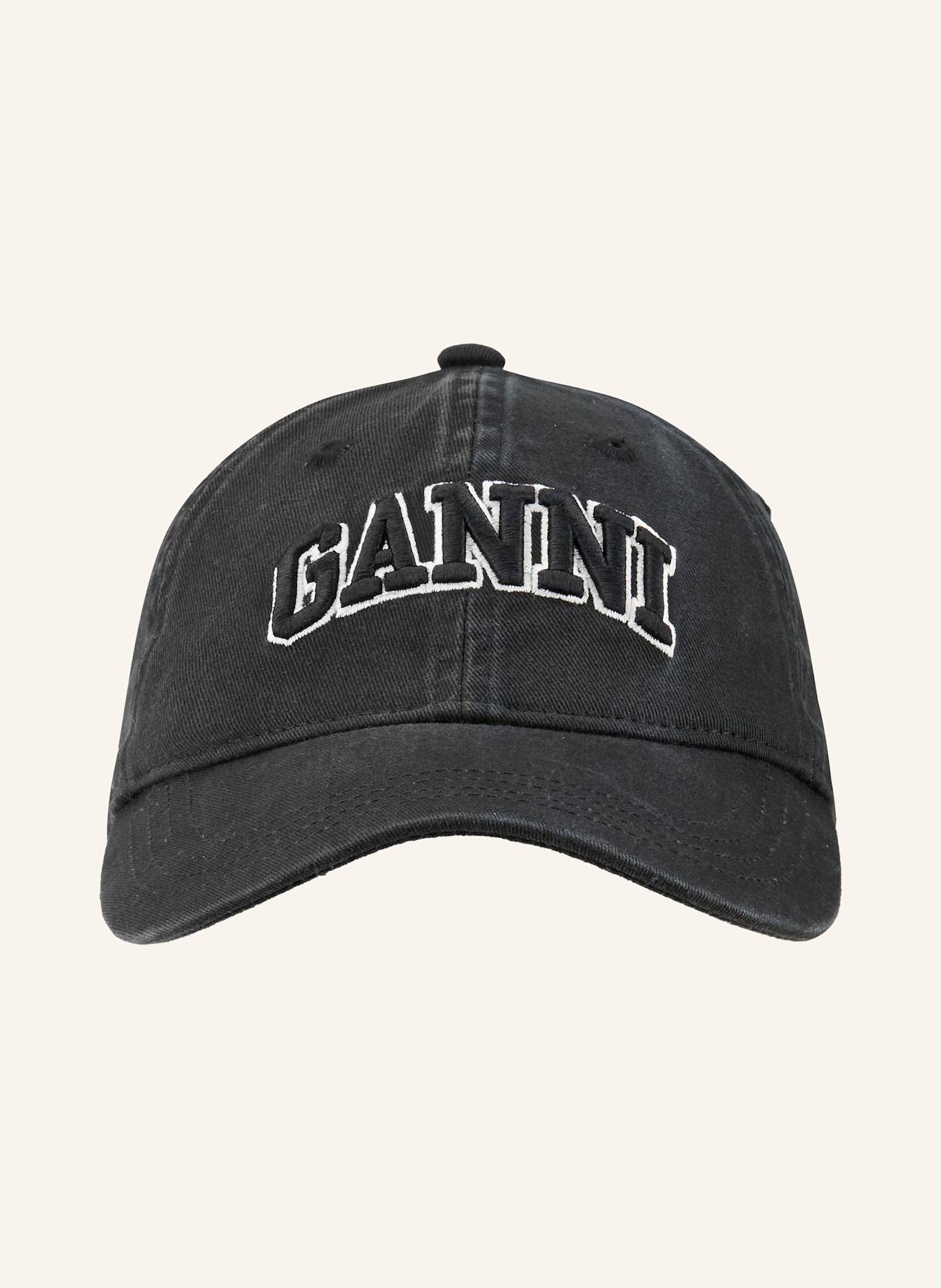 GANNI Cap: SCHWARZ