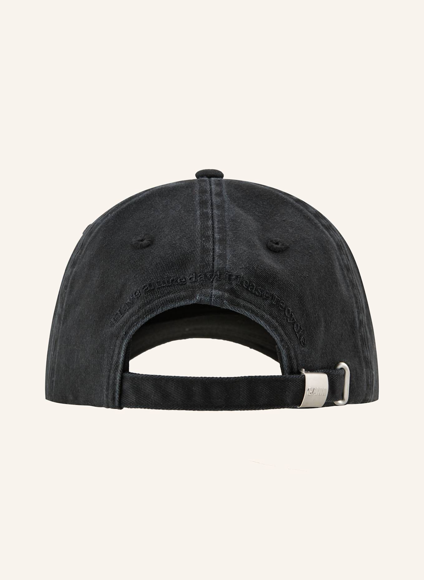 GANNI Cap: SCHWARZ