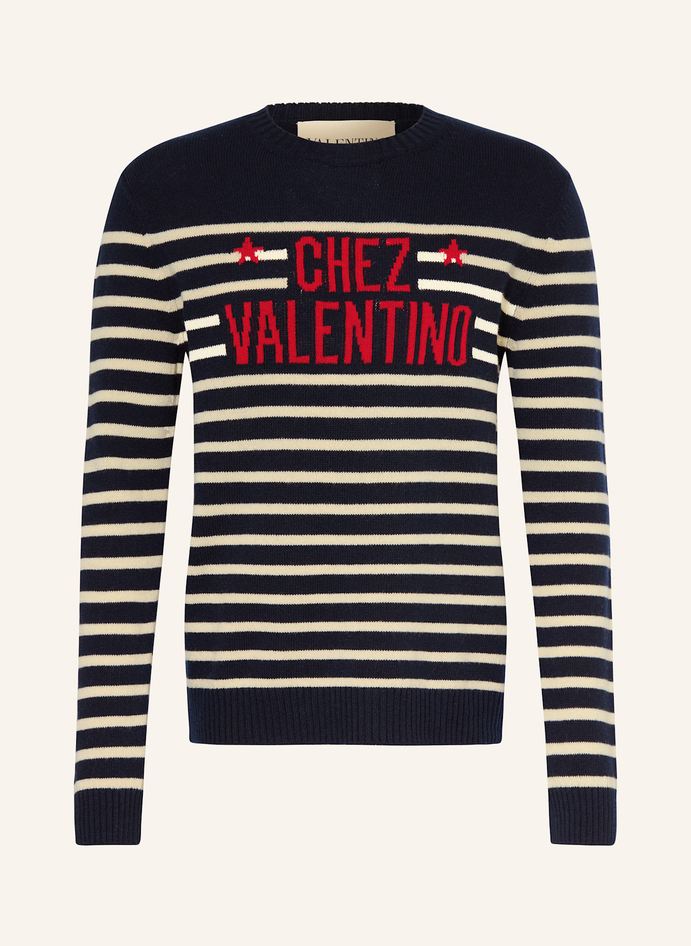 VALENTINO Sweter: DYB ULTRAMARINE DARK BLUE/BURRO